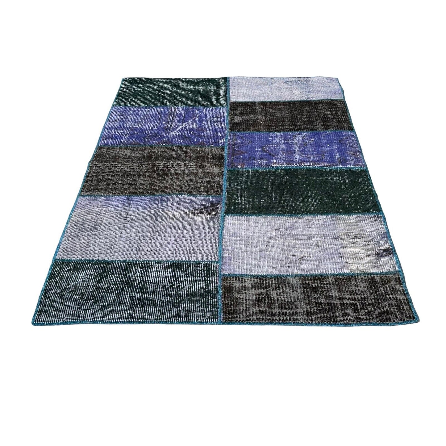 Unique Turkish Vintage Distressed  Patchwork Rug , 150 x 91 cm