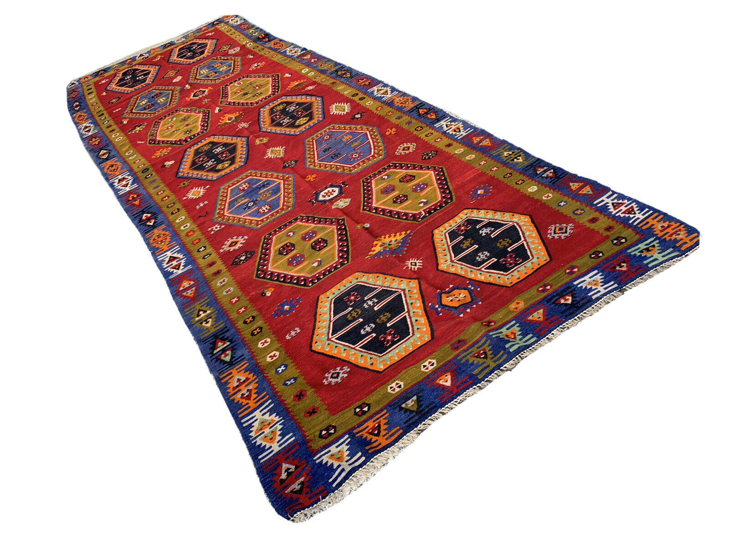 Antique Turkish Sarkisla Kilim ,Antiker Anatolia here Sarkisla Kelim 372x140 cm