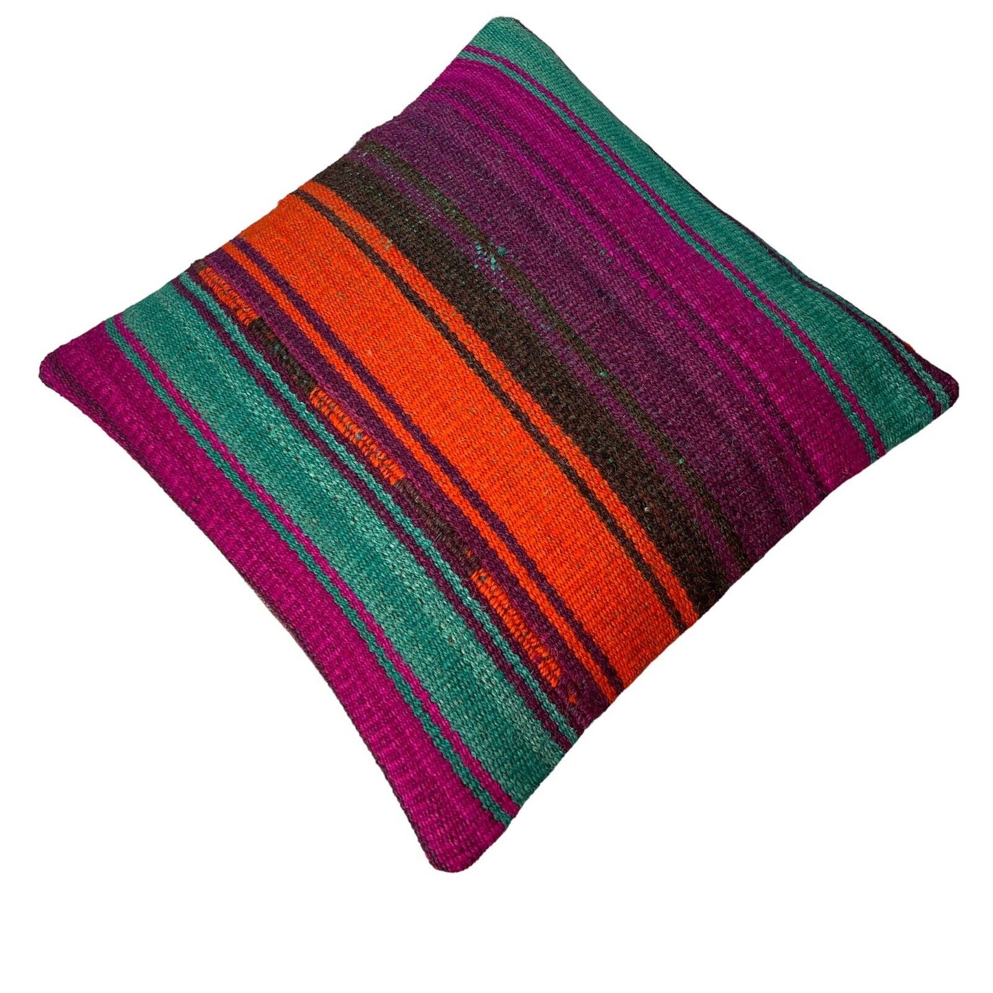 Einzigartige Kelim-Kissen,Turkish Kilim Pillow,16'×16'   Funda De Cojín Kilim