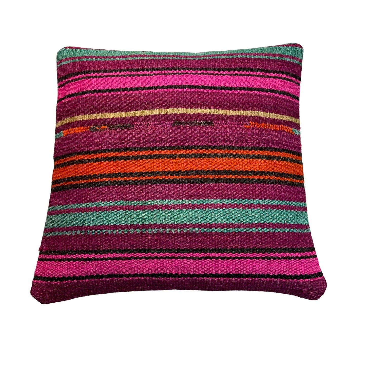 Einzigartige Kelim-Kissen,Turkish Kilim Pillow,16'×16'   Funda De Cojín Kilim