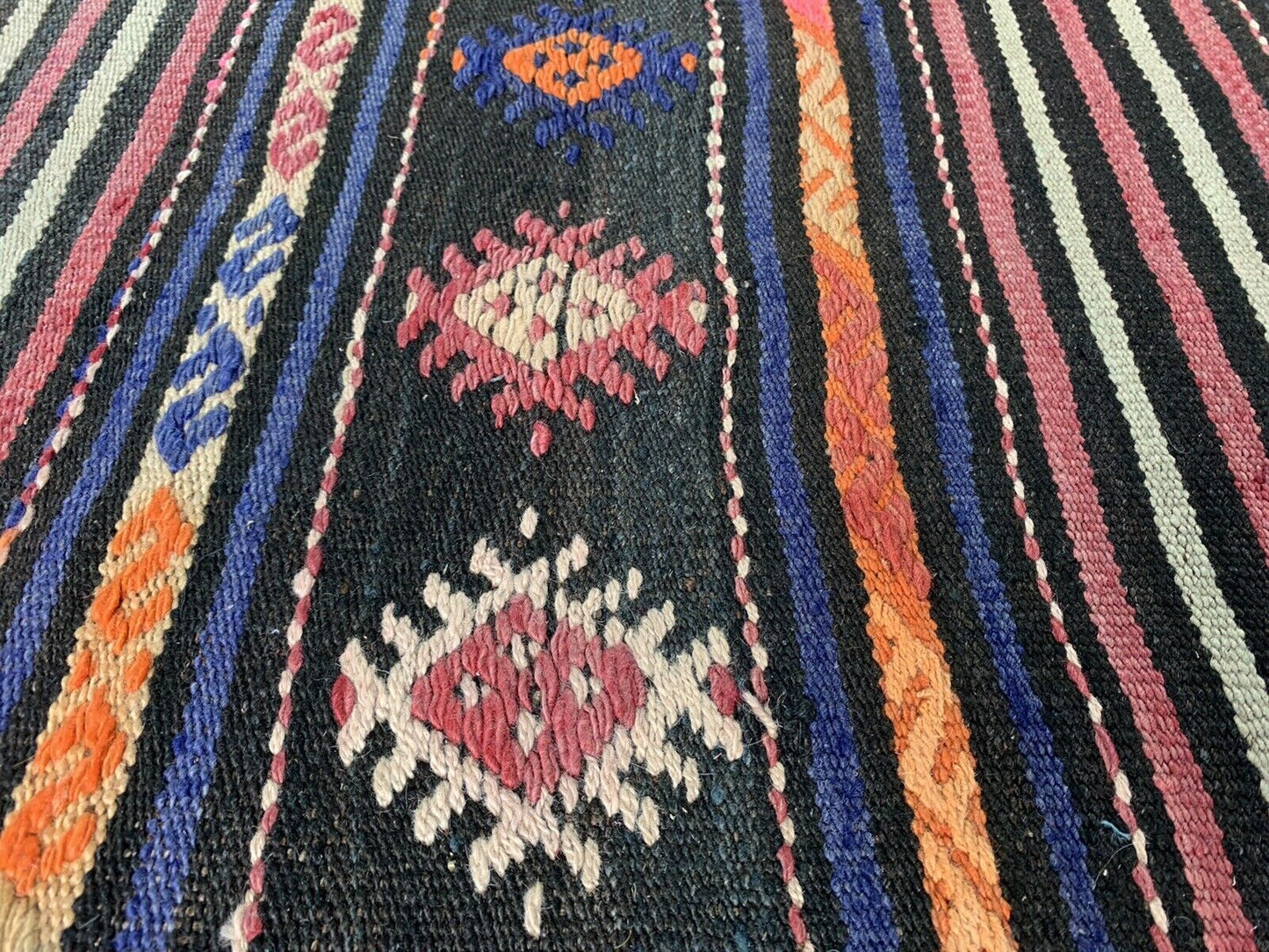 Traditioneller türkischer Kelim Teppich Läufer, Vintage KelimLäufer 275 X 64 cm