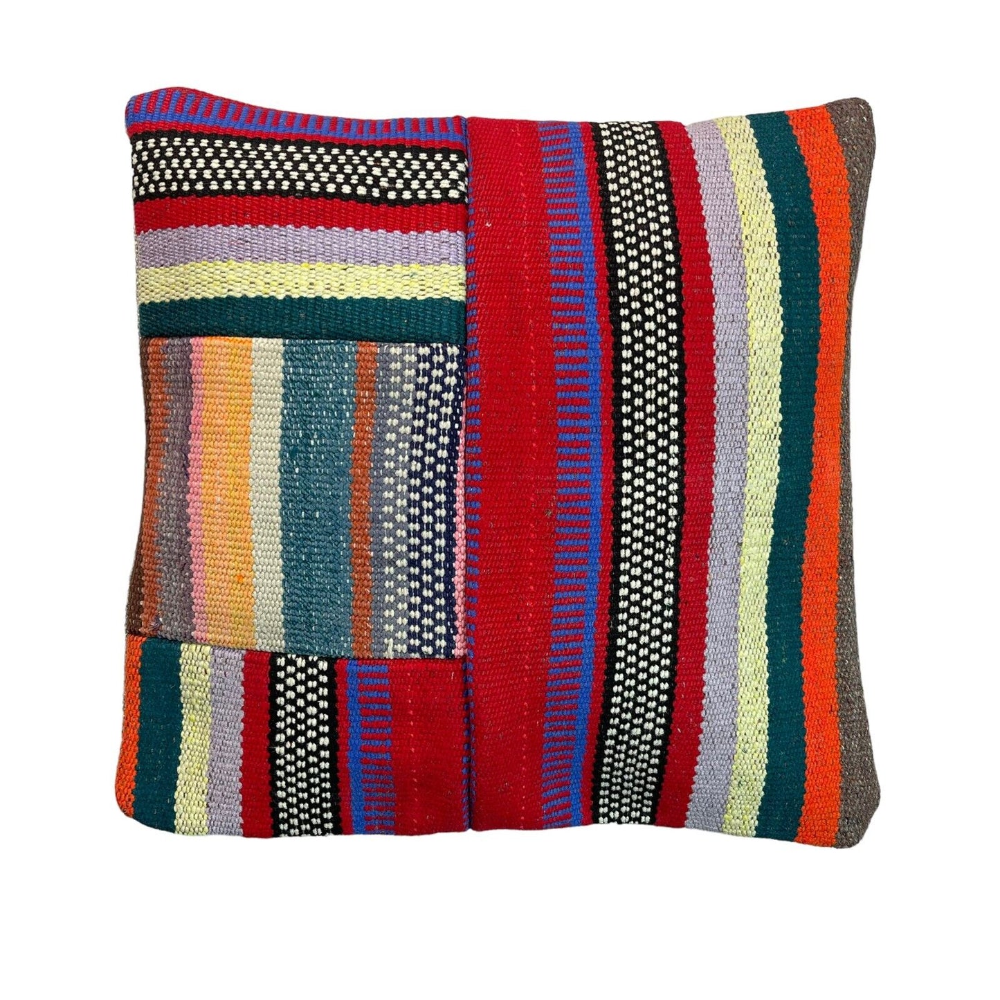 Einzigartige Kelim-Kissen,Turkish Kilim Pillow,16'×16'   Funda De Cojín Kilim