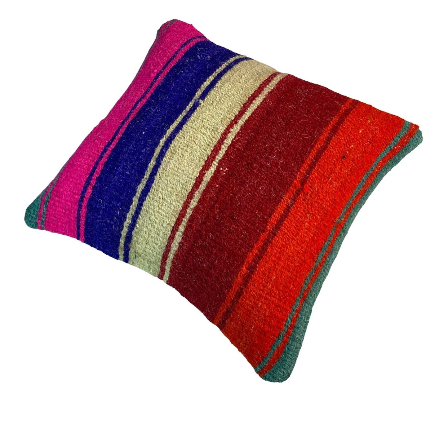 Einzigartige Kelim-Kissen,Turkish Kilim Pillow,16'×16'   Funda De Cojín Kilim