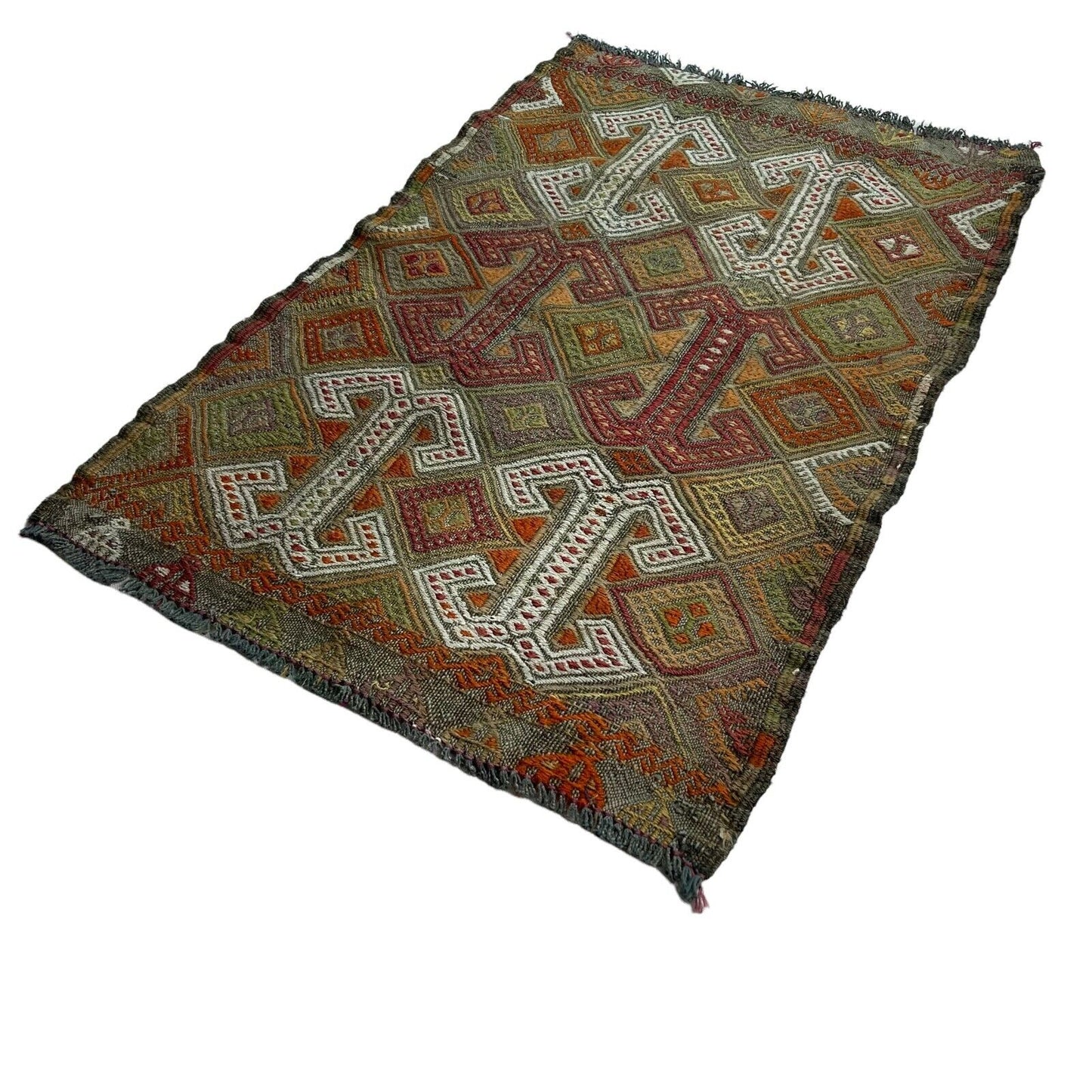 Traditionelle türkische Kelim Teppich, Vintage Turkish Kilim Rug 80X53 cm