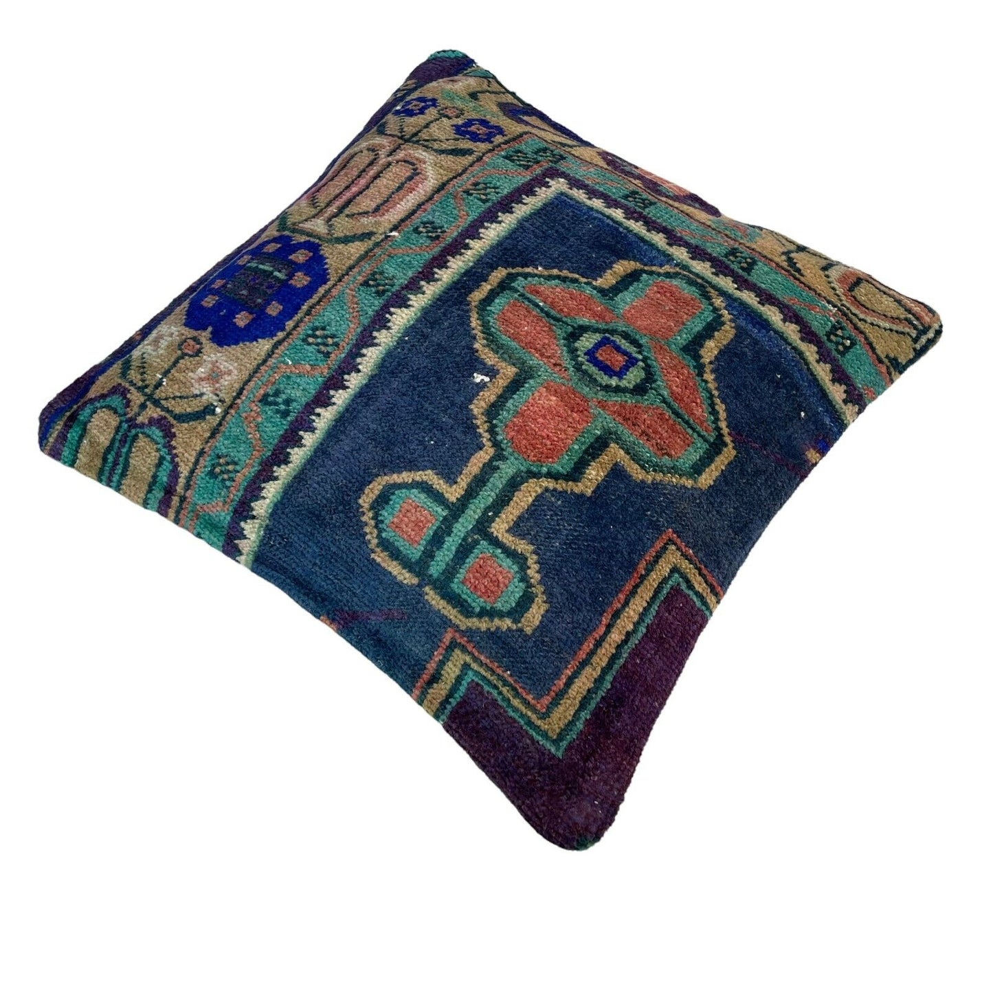 45x45 cm  , Vintage Teppich Kissenbezug , Vintage Rug Cushion Cover