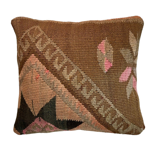 Einzigartige Kelim-Kissen,Turkish Kilim Pillow,16'×16'   Funda De Cojín Kilim