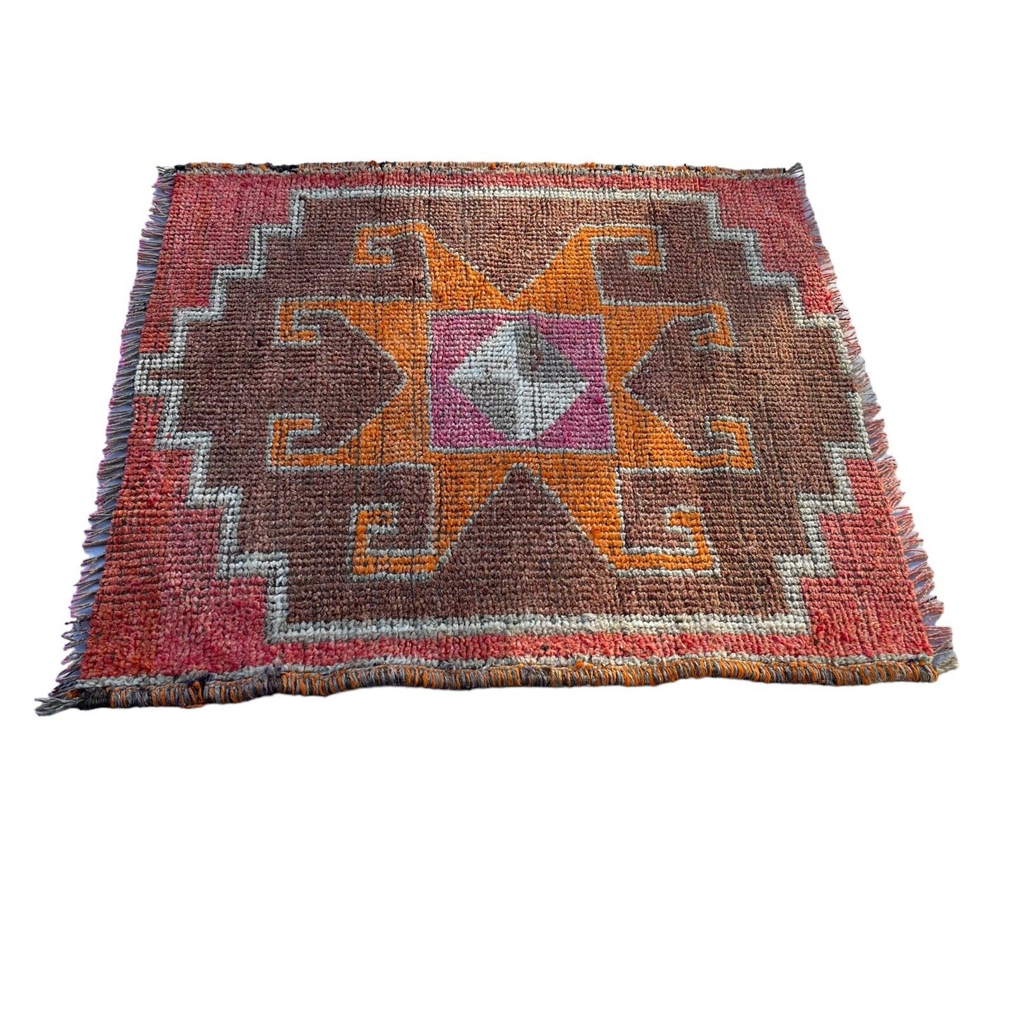 Traditional Turkish Kilim Rug,Vintage Kelim Teppich 100x100 Cm