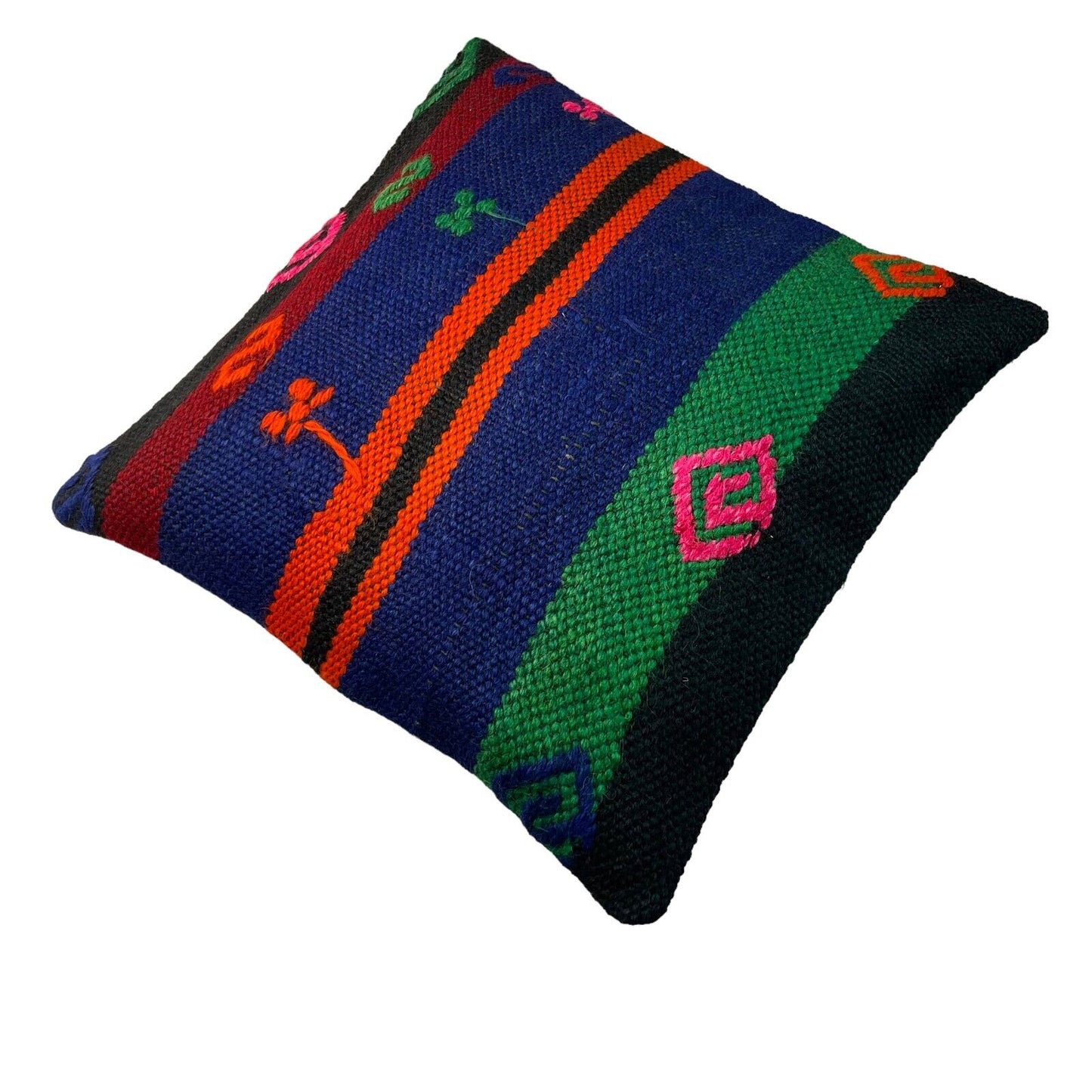 Einzigartige Kelim-Kissen,Turkish Kilim Pillow,16'×16'   Funda De Cojín Kilim