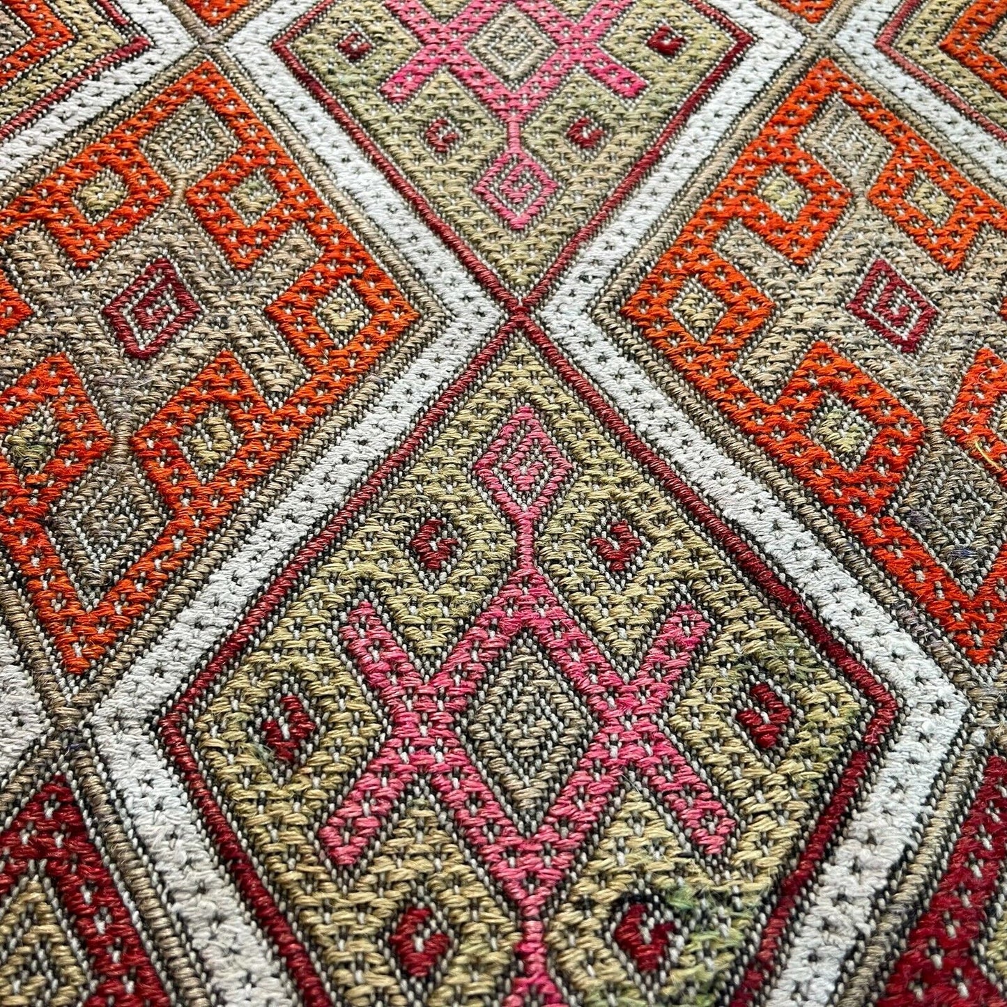 Traditionelle türkische Kelim Teppich, Vintage Turkish Kilim Rug 94x40 cm