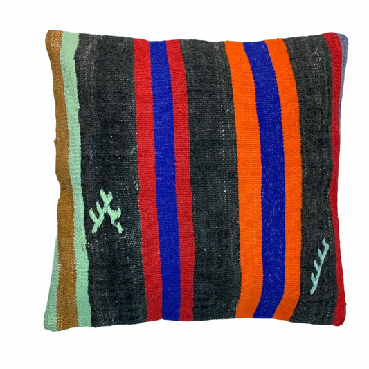 Einzigartige Kelim-Kissen,Turkish Kilim Pillow,16'×16'   Funda De Cojín Kilim