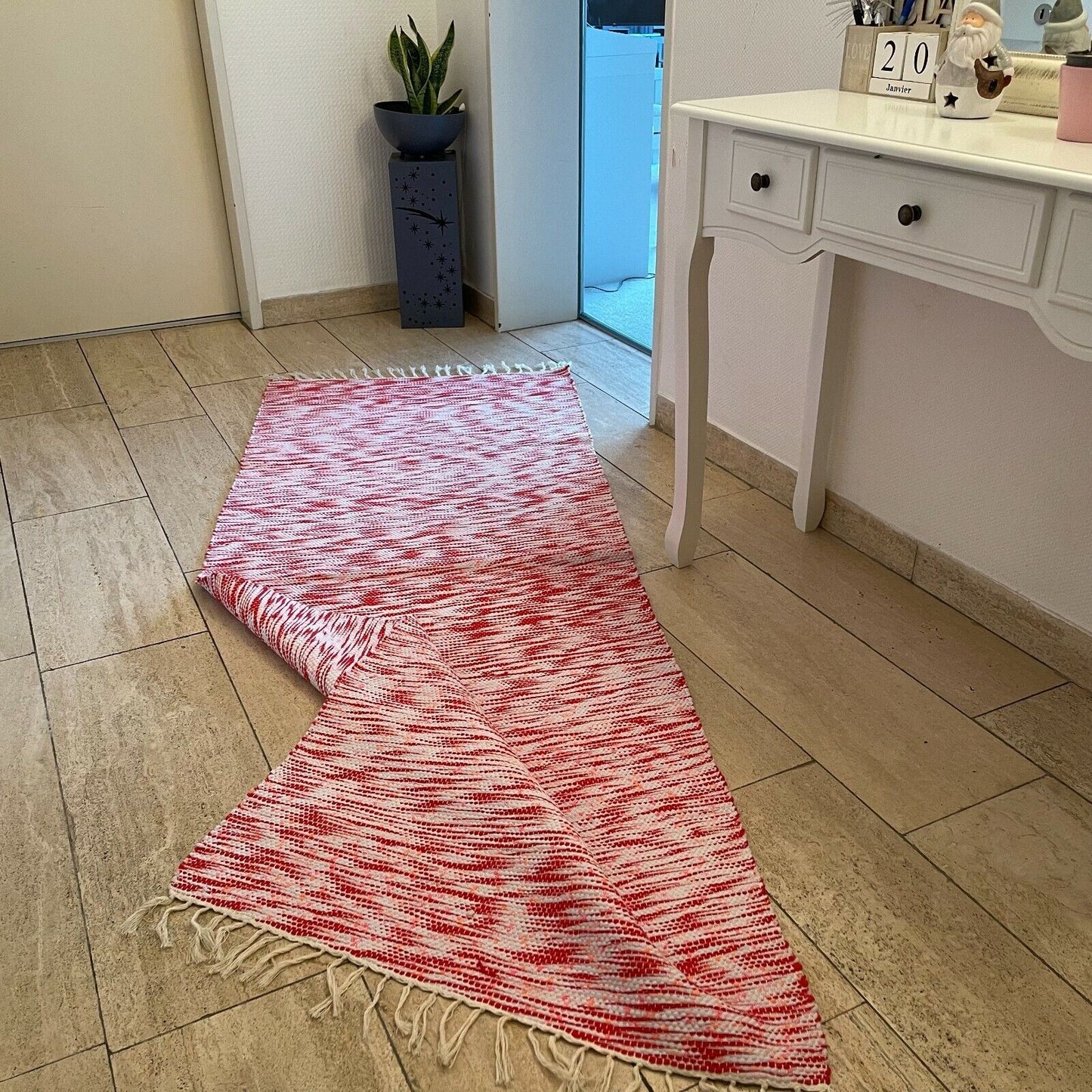 Brand New Traditional Turkish Runner , Rag Rug Runner 210 X 76 cm