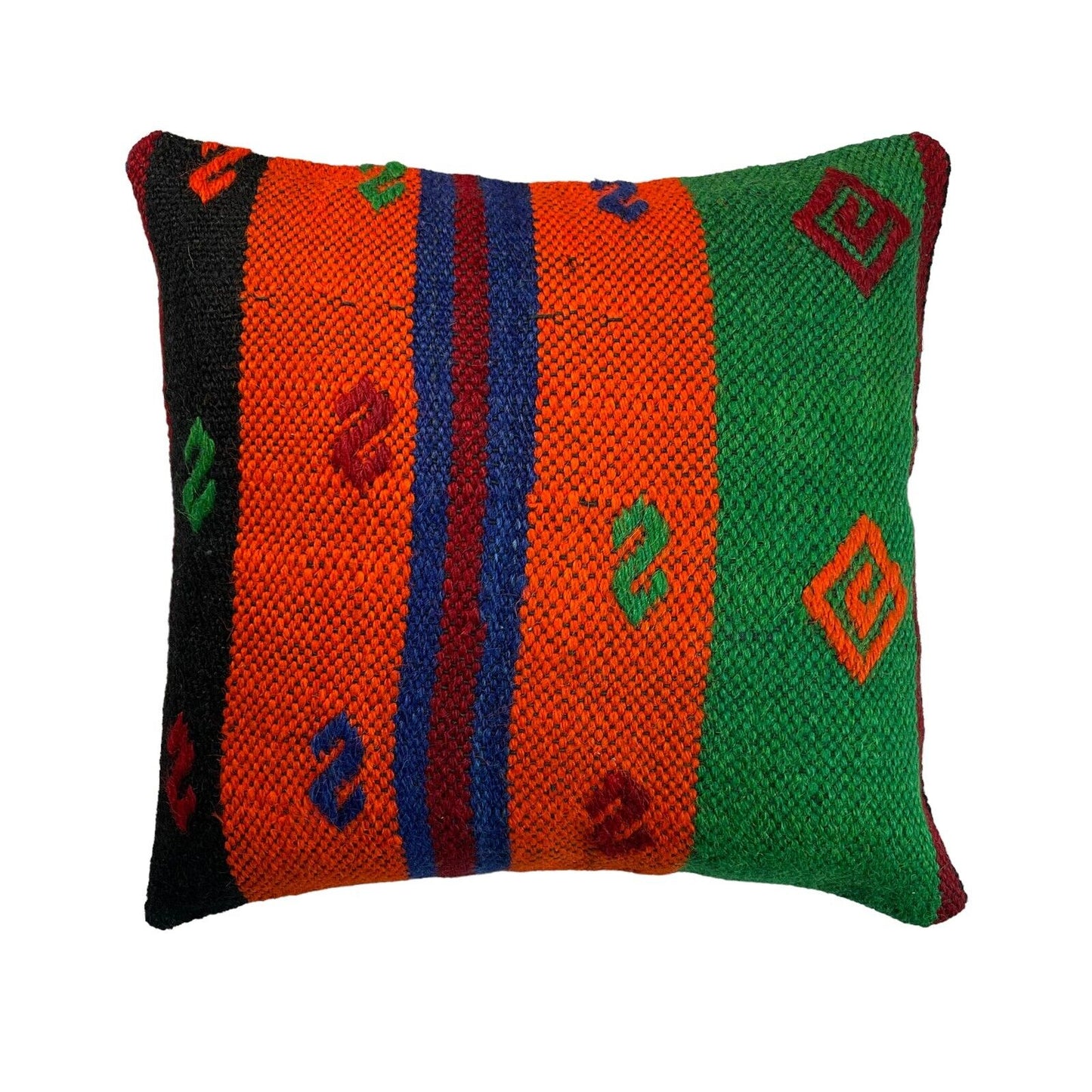 Einzigartige Kelim-Kissen,Turkish Kilim Pillow,16'×16'   Funda De Cojín Kilim