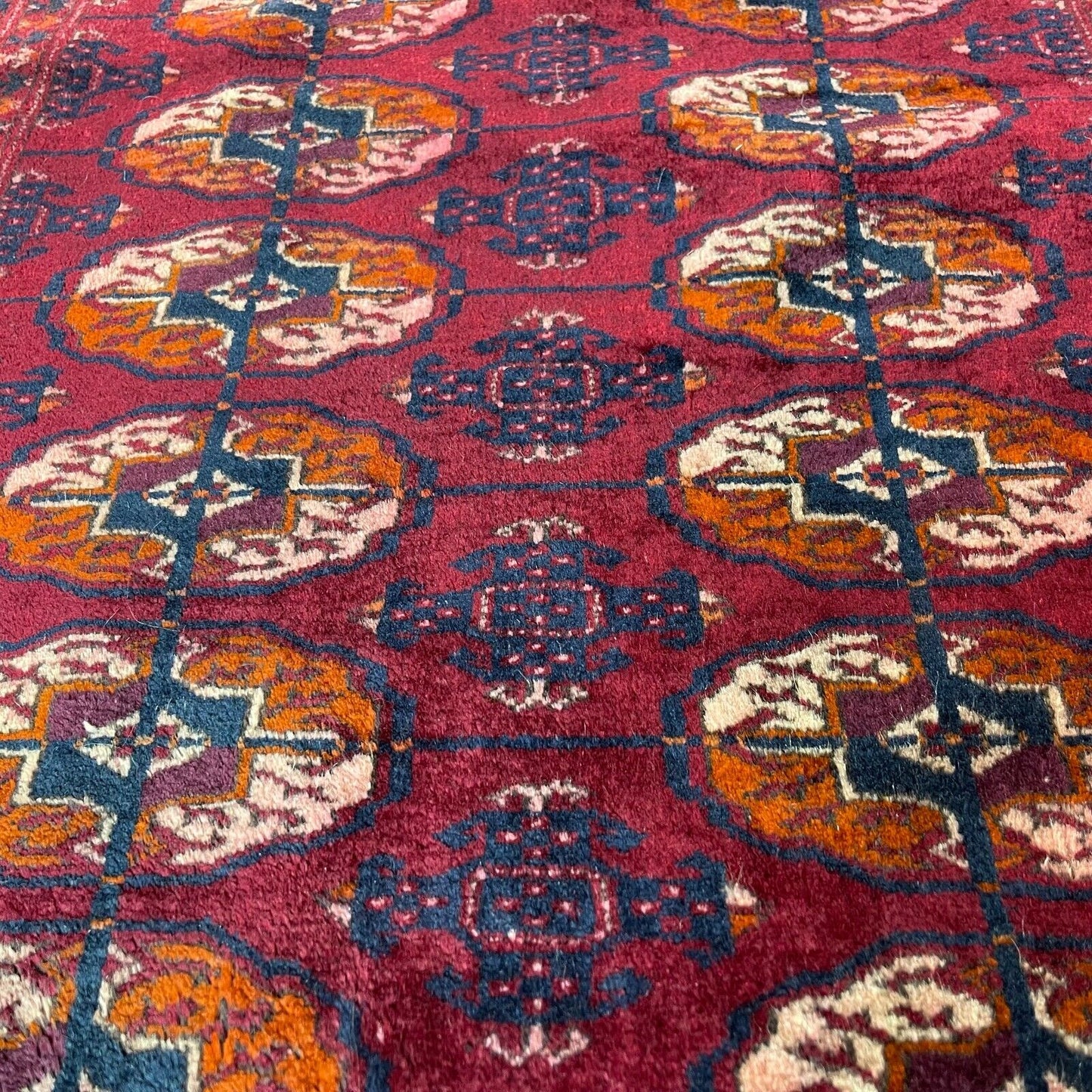 Vintage Turkoman Tekke Teppich, Vintage Wolle Landhaus Teppich 133 X 84 Cm