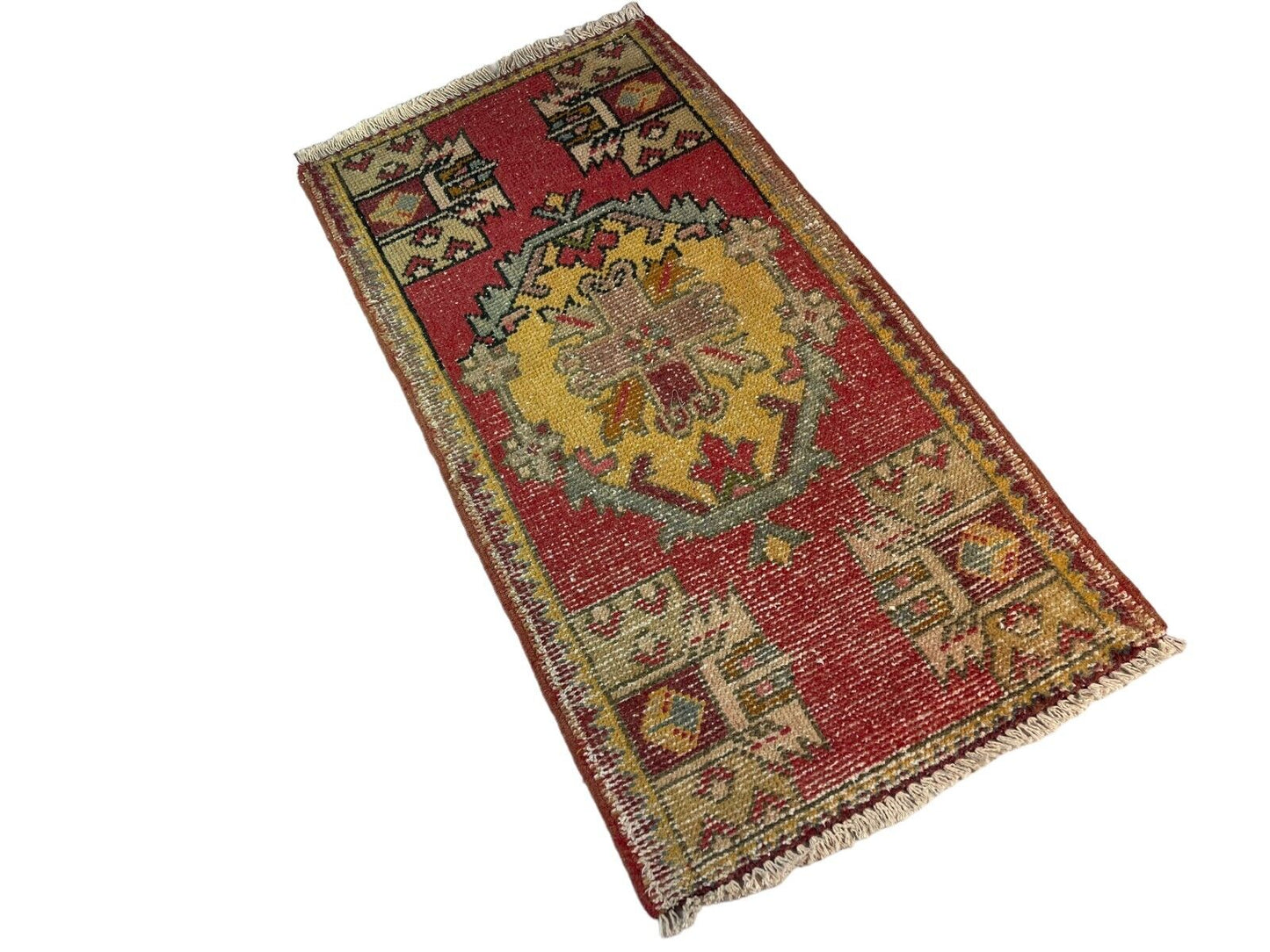 Traditionelle Vintage türkische Teppich, Vintage Turkish Rug 102 X 53 cm