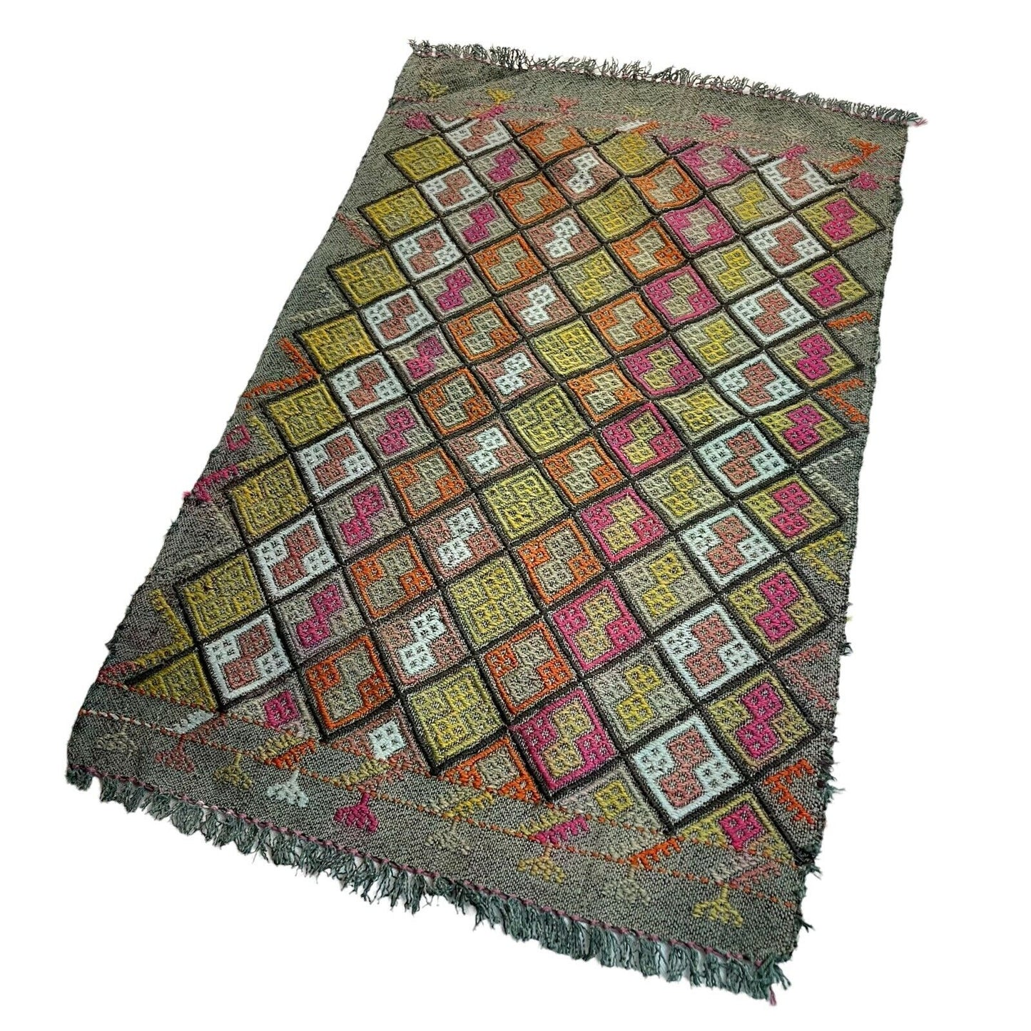 Traditionelle türkische Kelim Teppich, Vintage Turkish Kilim Rug 84X52 cm