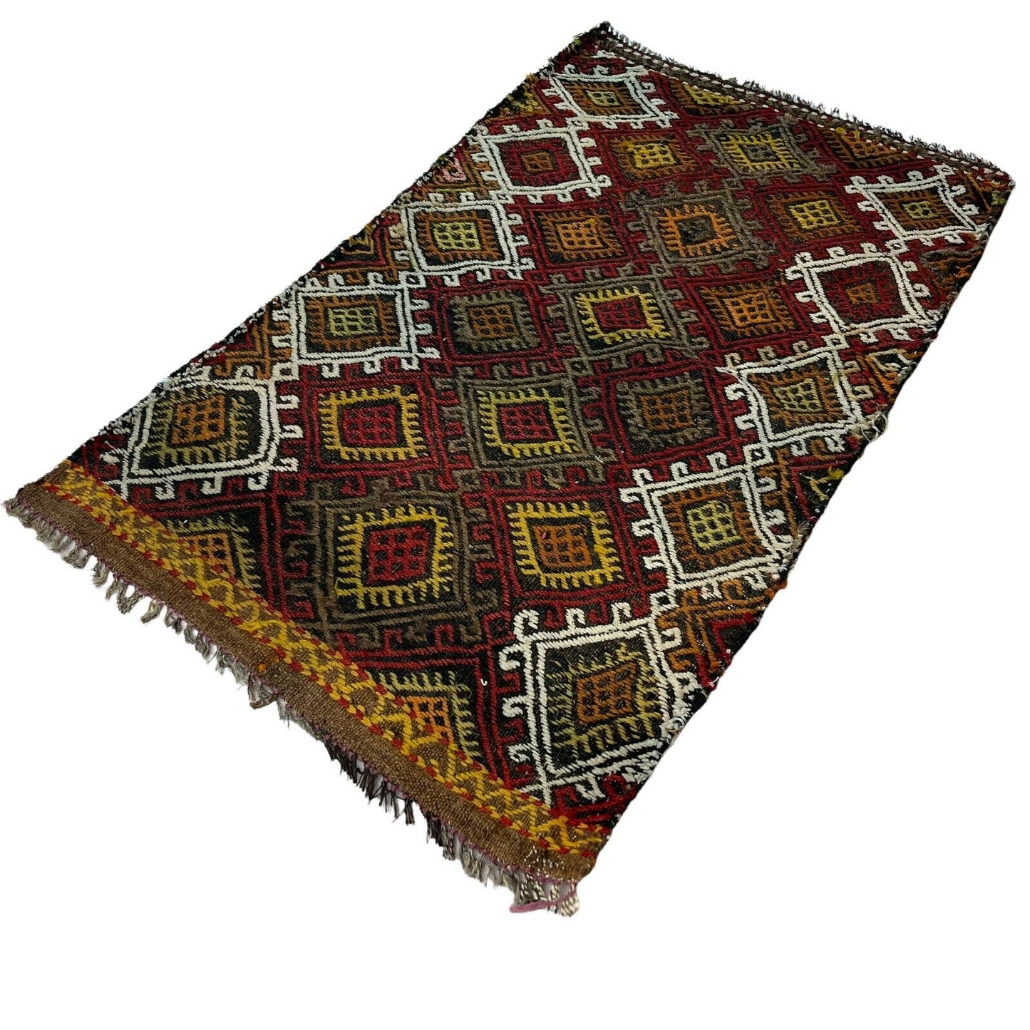 Traditionelle türkische Kelim Teppich, Vintage Turkish Kilim Rug  103 X 56 cm