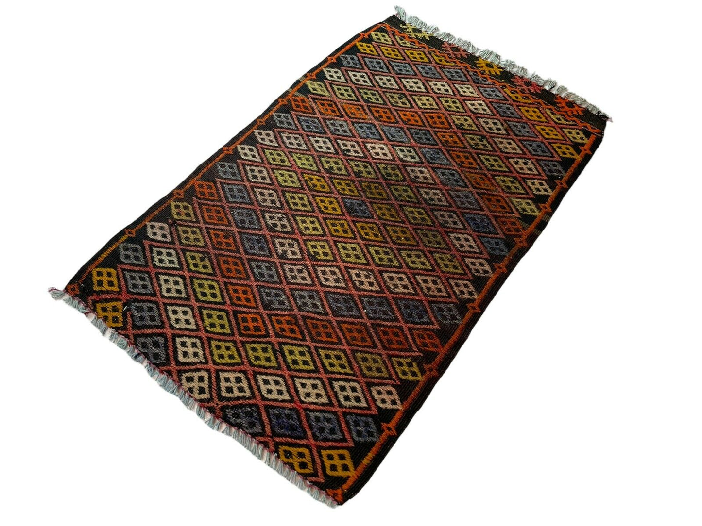 Traditionelle türkische Kelim Teppich, Vintage Turkish Kilim Rug 77X50 cm