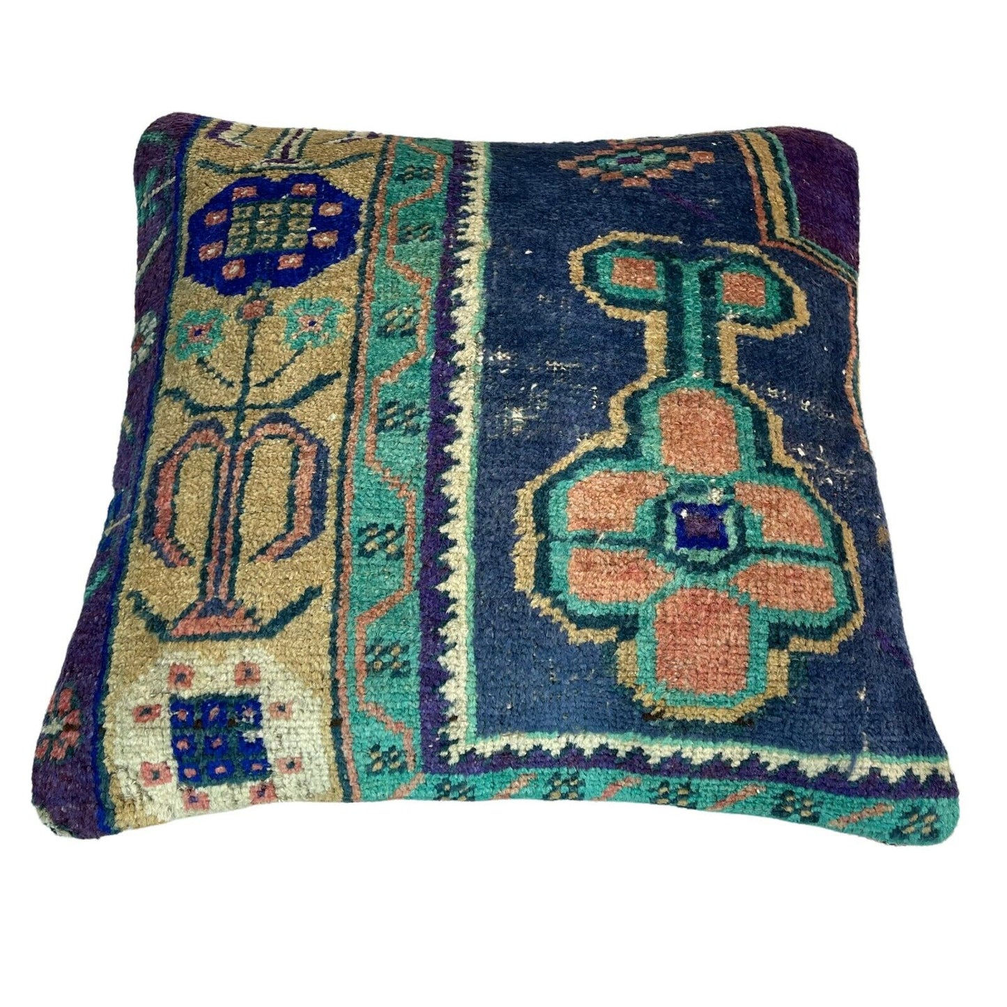 45x45 cm  , Vintage Teppich Kissenbezug , Vintage Rug Cushion Cover