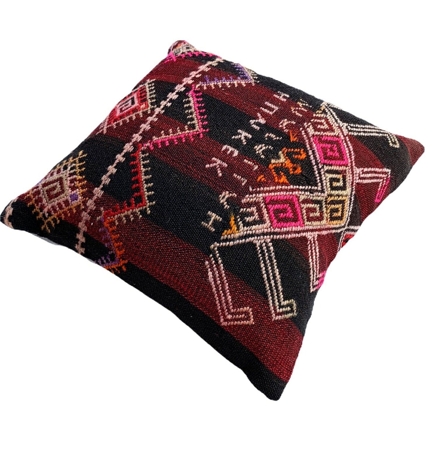 Einzigartige Kelim-Kissen,Turkish Kilim Pillow,14'×14'   Funda De Cojín Kilim