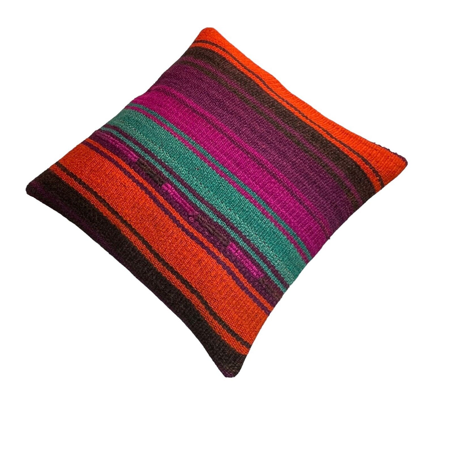 Einzigartige Kelim-Kissen,Turkish Kilim Pillow,16'×16'   Funda De Cojín Kilim