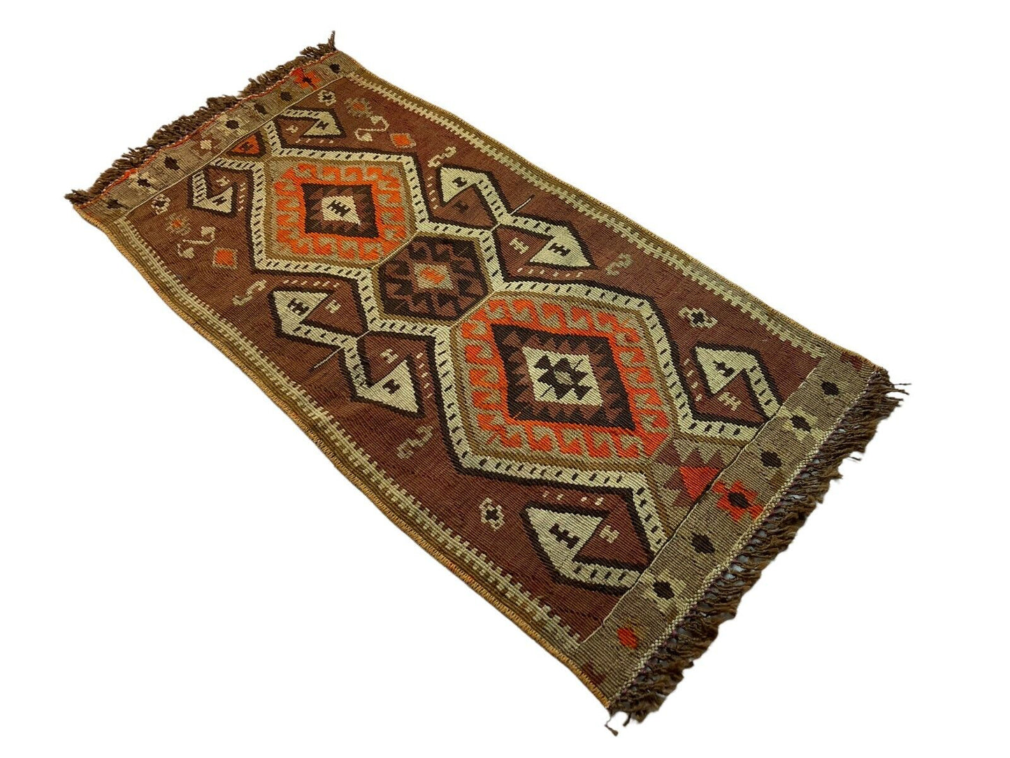 Traditionelle türkische Kelim Teppich, Vintage Turkish Kilim Rug 95X48 cm