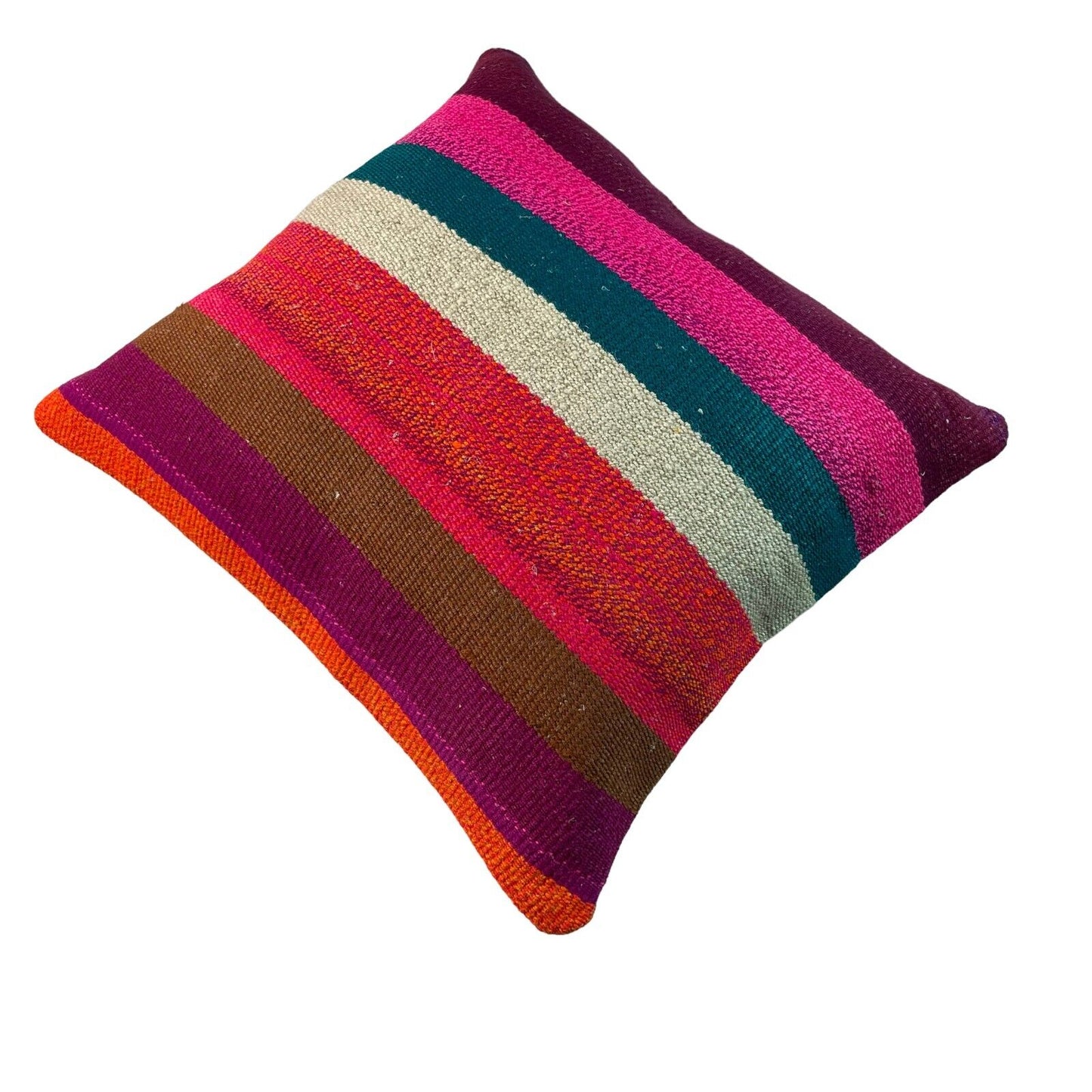 Einzigartige Kelim-Kissen,Turkish Kilim Pillow,16'×16'   Funda De Cojín Kilim