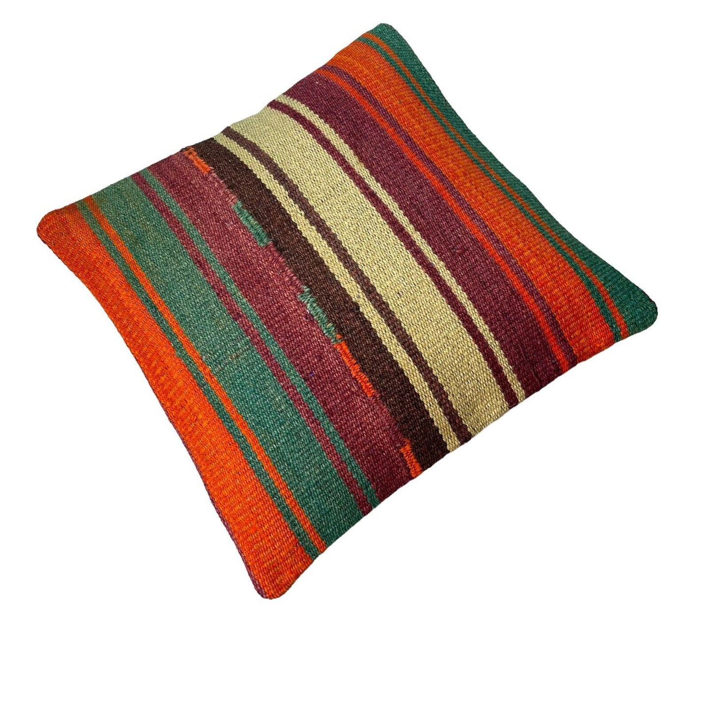 Einzigartige Kelim-Kissen,Turkish Kilim Pillow,16'×16'   Funda De Cojín Kilim