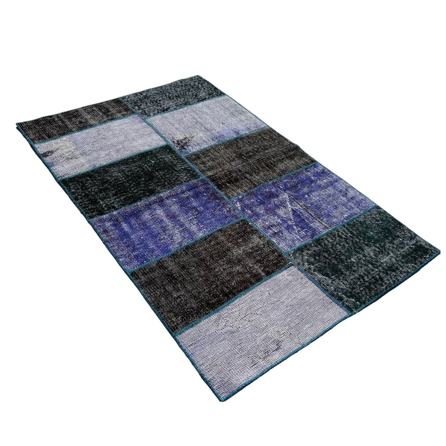 Unique Turkish Vintage Distressed  Patchwork Rug , 150 x 91 cm