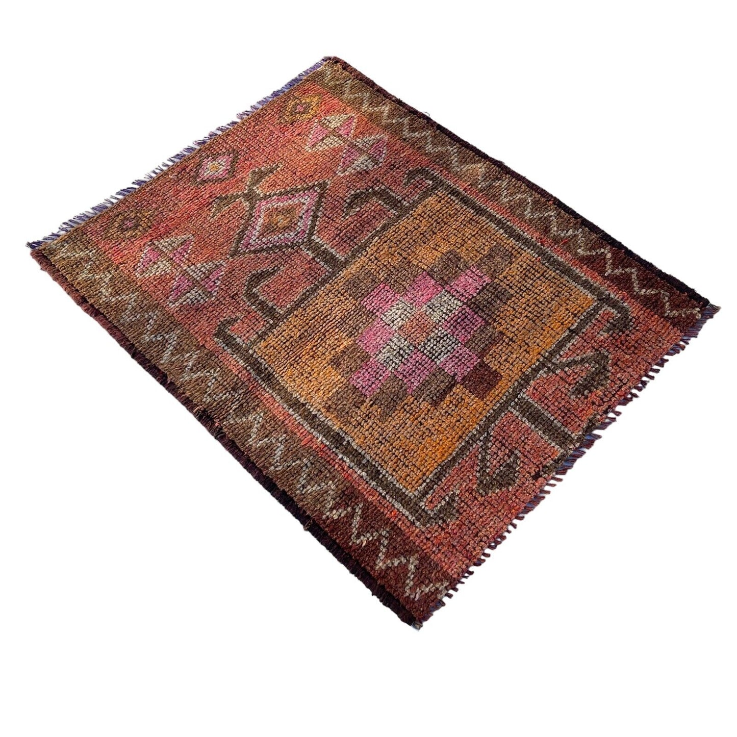 Traditional Turkish Kilim Rug,Vintage Kelim Teppich 110x95 Cm