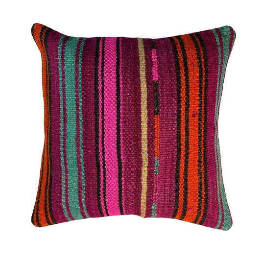 Einzigartige Kelim-Kissen,Turkish Kilim Pillow,16'×16'   Funda De Cojín Kilim