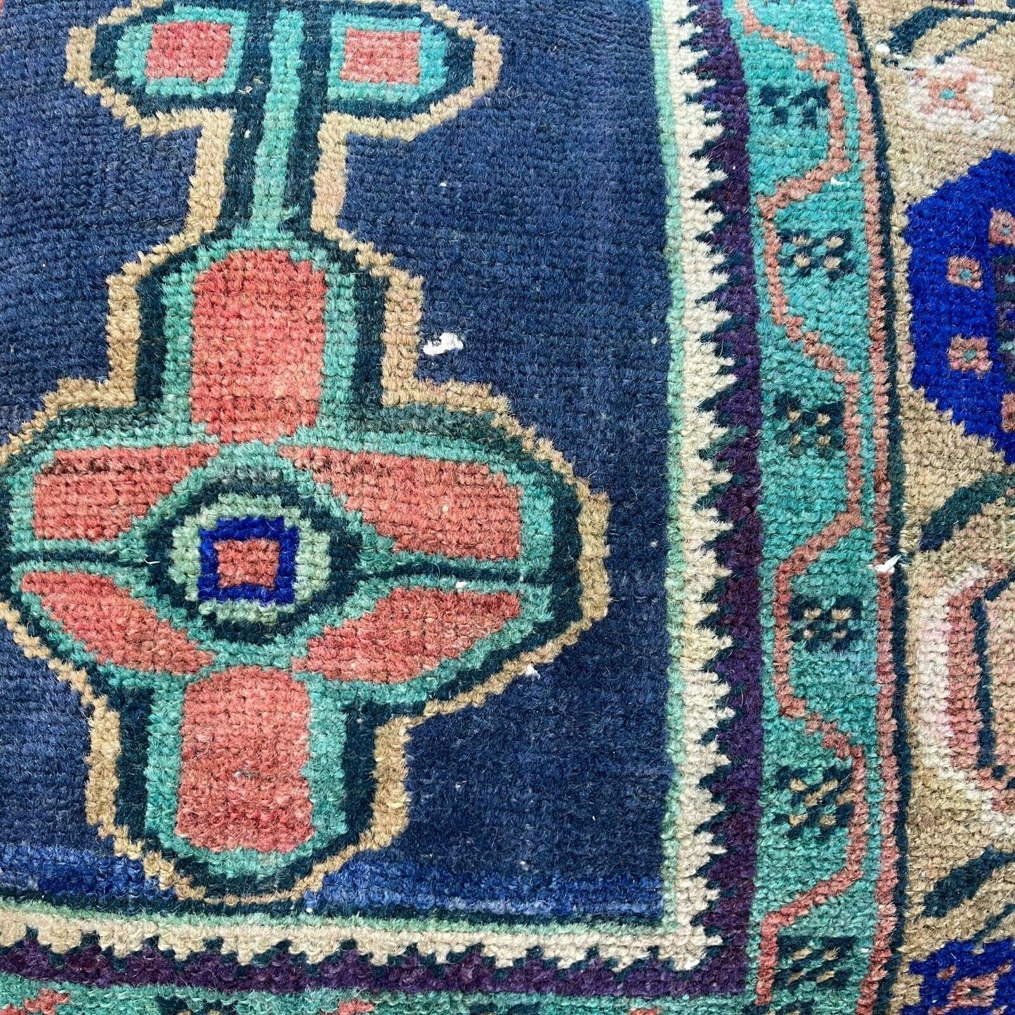 45x45 cm  , Vintage Teppich Kissenbezug , Vintage Rug Cushion Cover