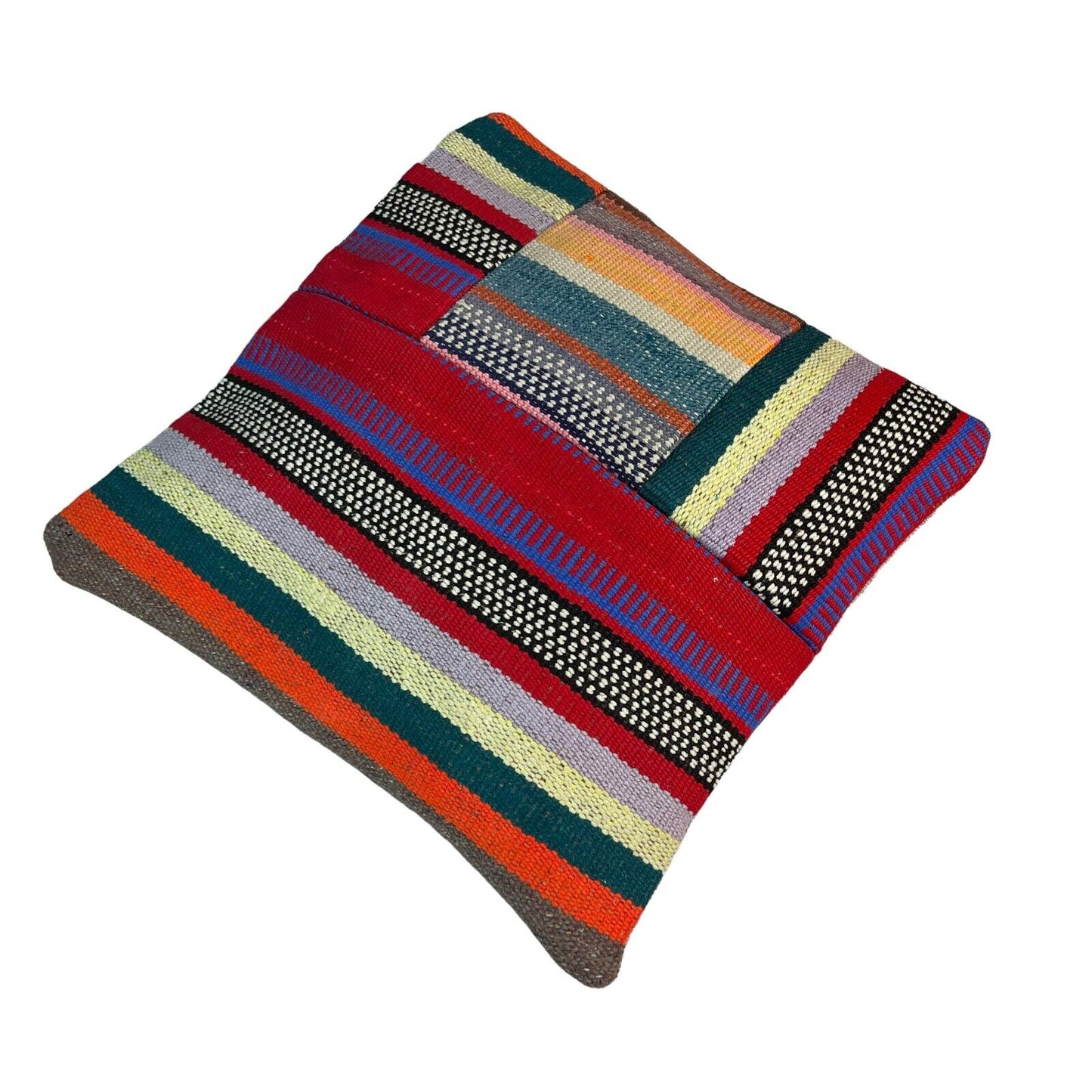 Einzigartige Kelim-Kissen,Turkish Kilim Pillow,16'×16'   Funda De Cojín Kilim