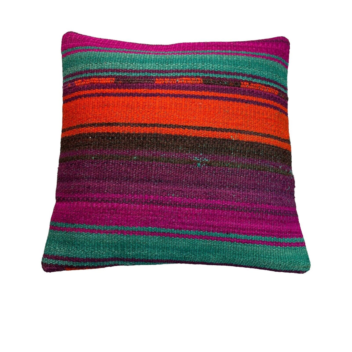 Einzigartige Kelim-Kissen,Turkish Kilim Pillow,16'×16'   Funda De Cojín Kilim