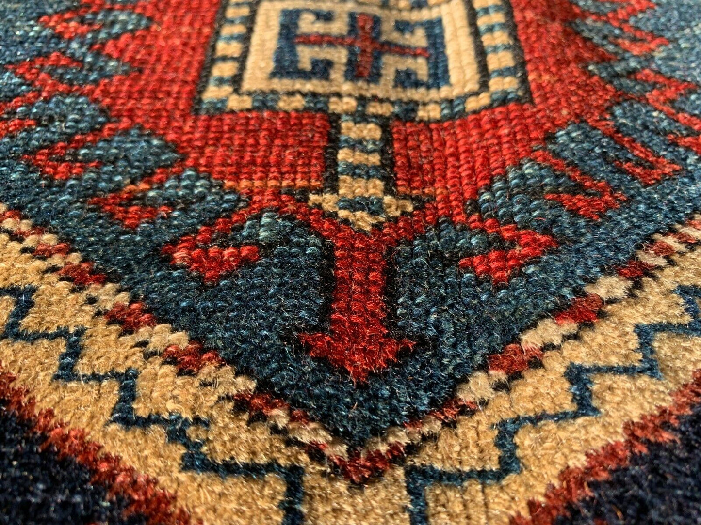 Antique Caucasian Rug,140x100 cm Kasak Antique Caucasian Rug , Caucasian Teppich