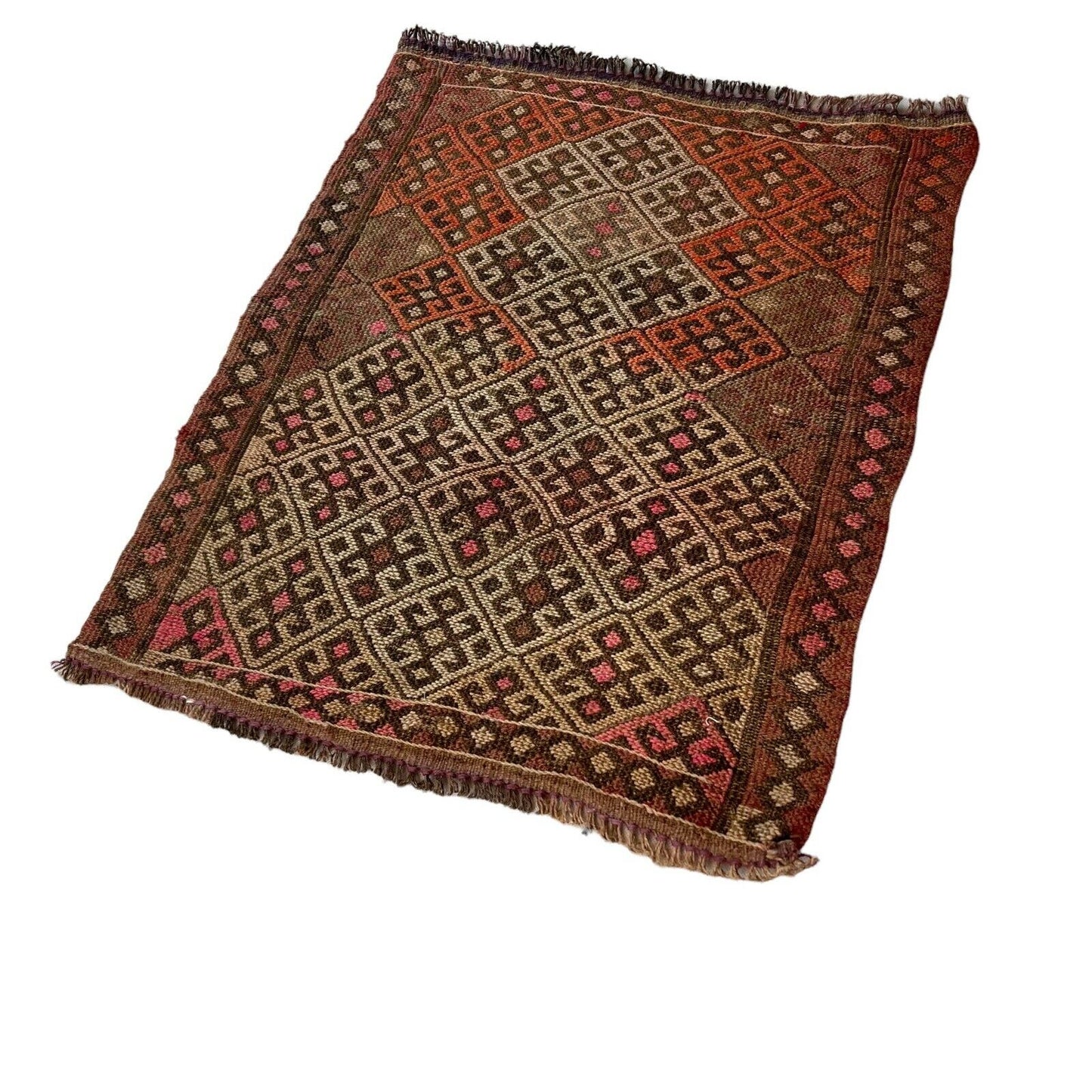 Traditionelle türkische Kelim Teppich, Vintage Turkish Kilim Rug 63X54 cm