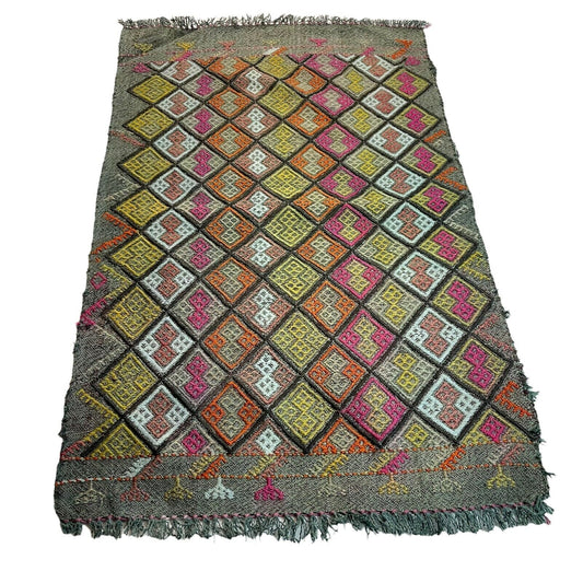 Traditionelle türkische Kelim Teppich, Vintage Turkish Kilim Rug 84X52 cm