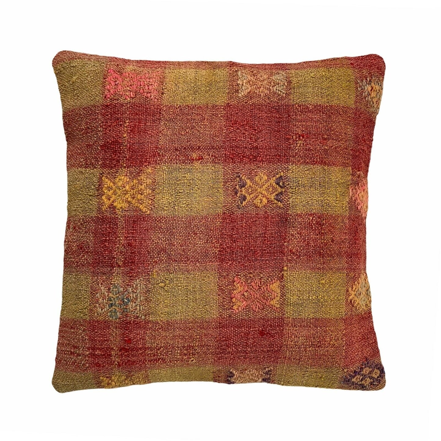 Einzigartige Kelim-Kissen,Turkish Kilim Pillow,16'×16'   Funda De Cojín Kilim