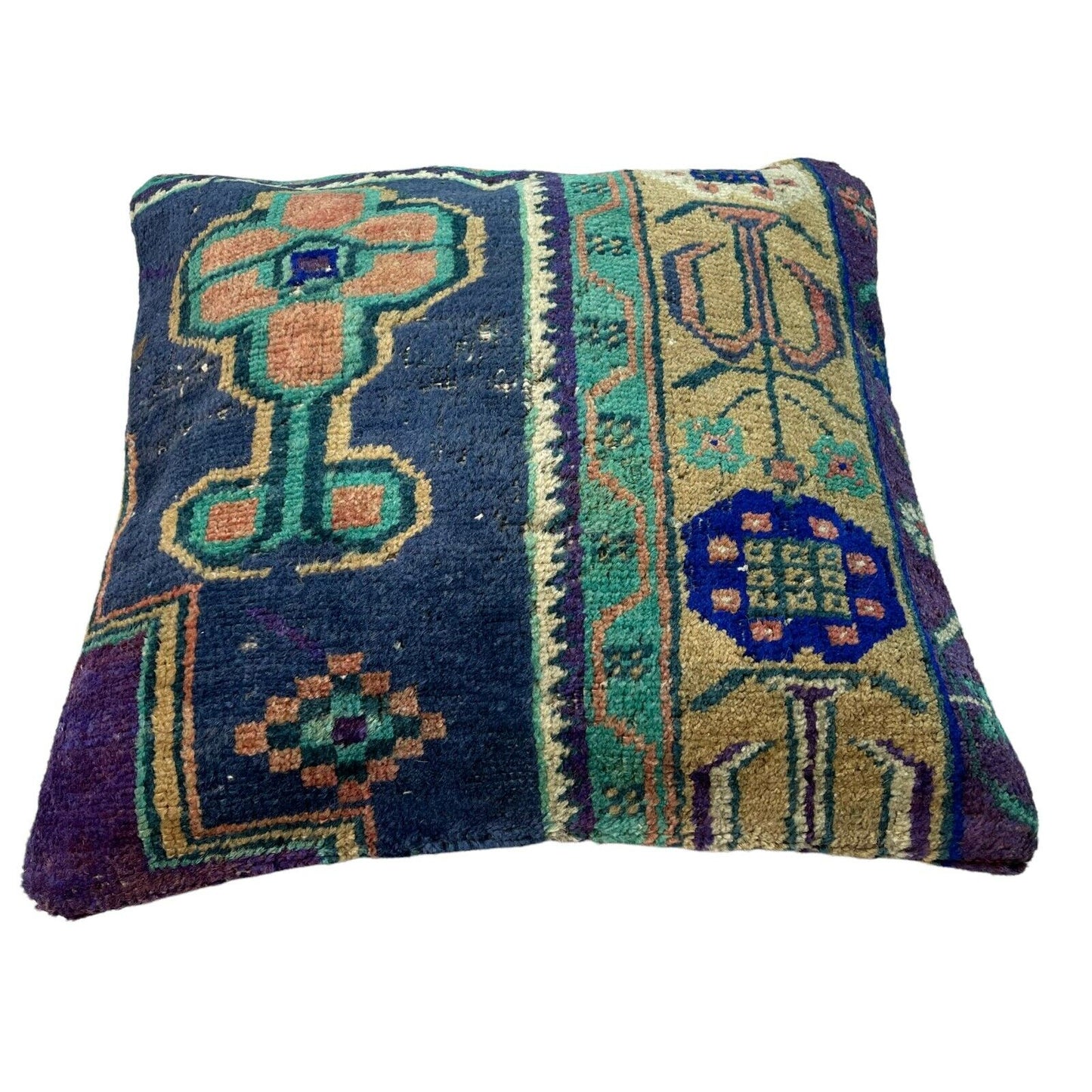 45x45 cm  , Vintage Teppich Kissenbezug , Vintage Rug Cushion Cover