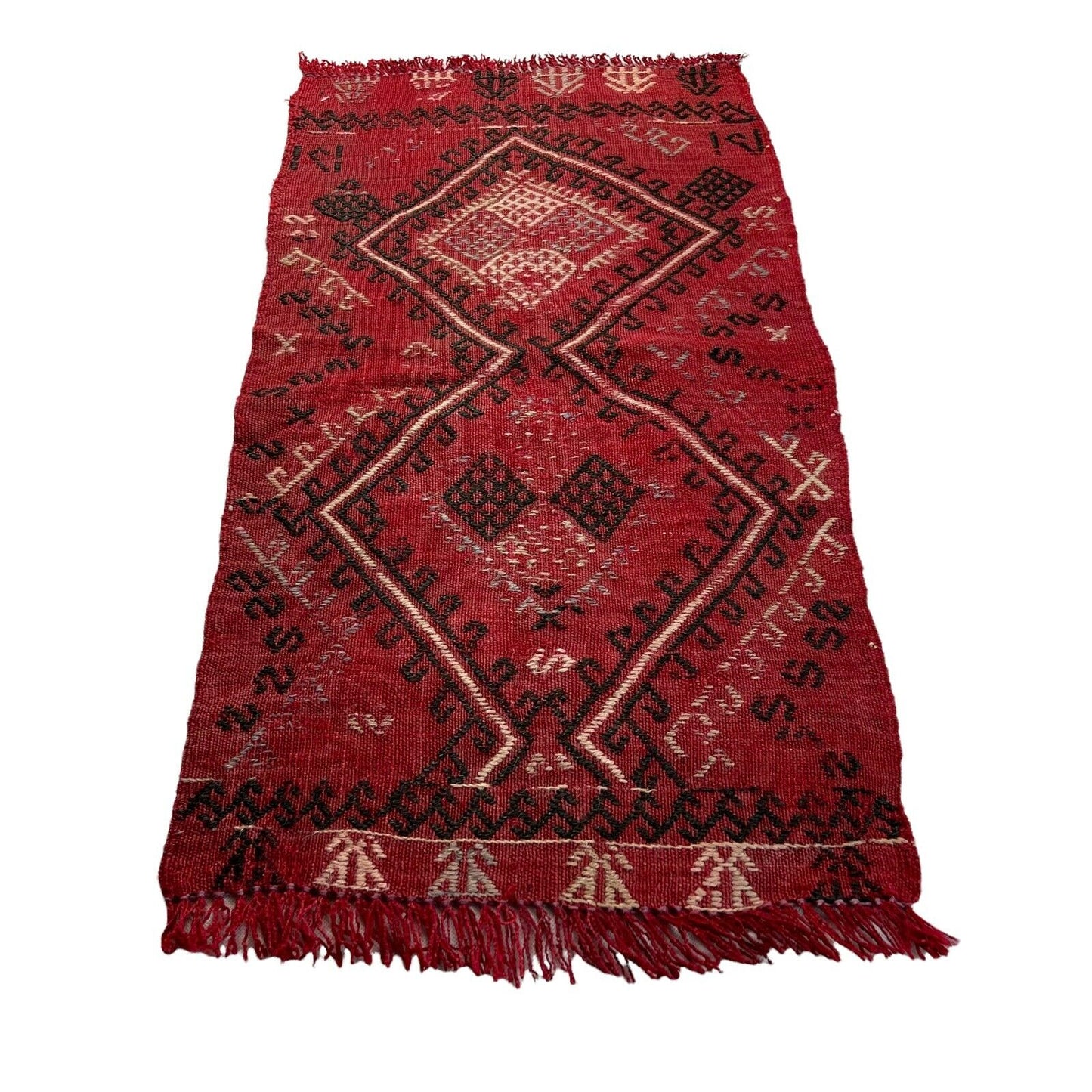 Traditionelle türkische Kelim Teppich, Vintage Turkish Kilim Rug 84x44 cm