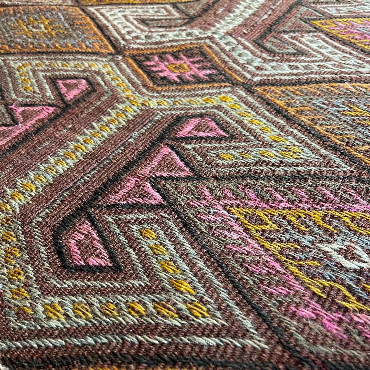 Traditionelle türkische Kelim Teppich, Vintage Turkish Kilim Rug 100X67cm