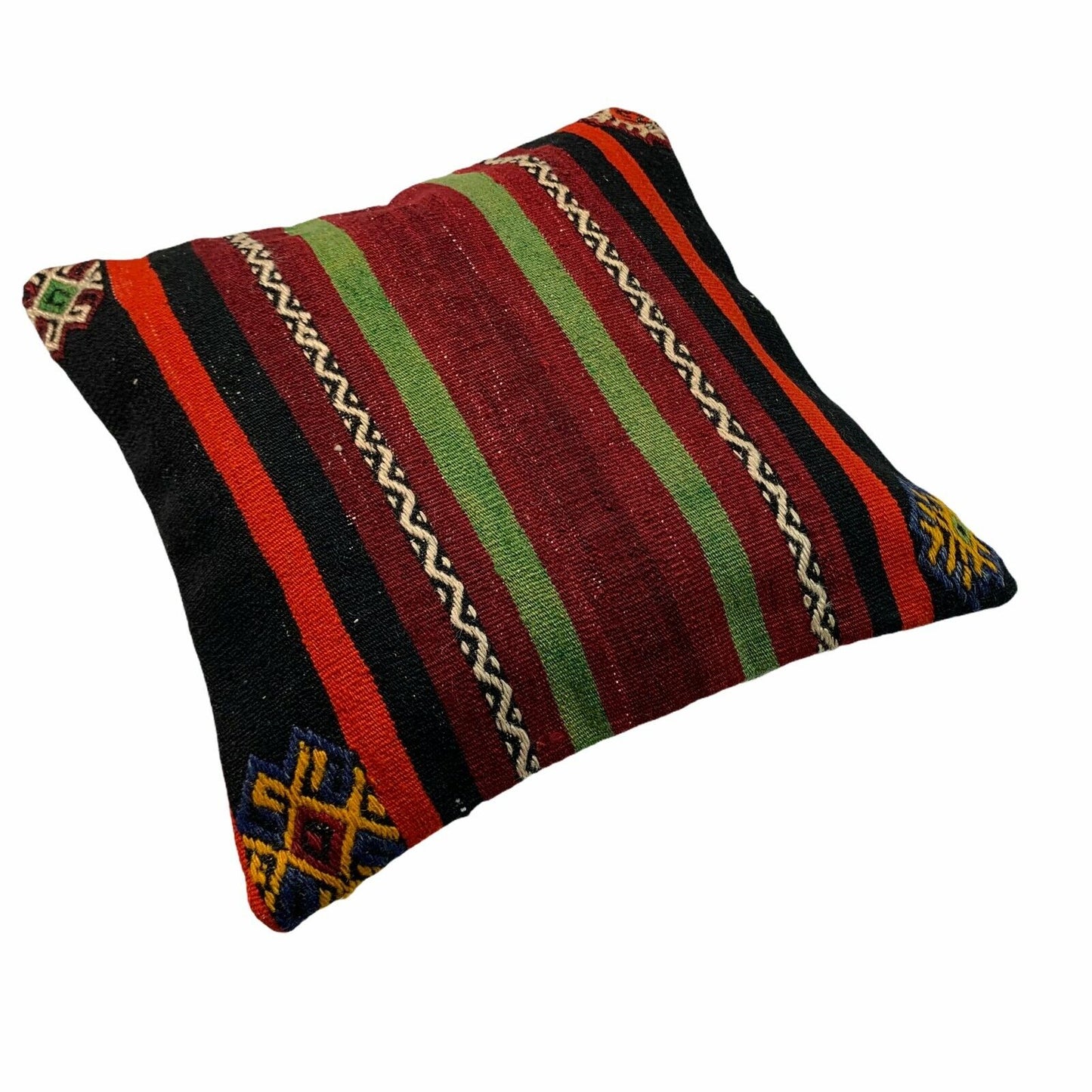 Einzigartige Kelim-Kissen,Turkish Kilim Pillow,16'×16'   Funda De Cojín Kilim