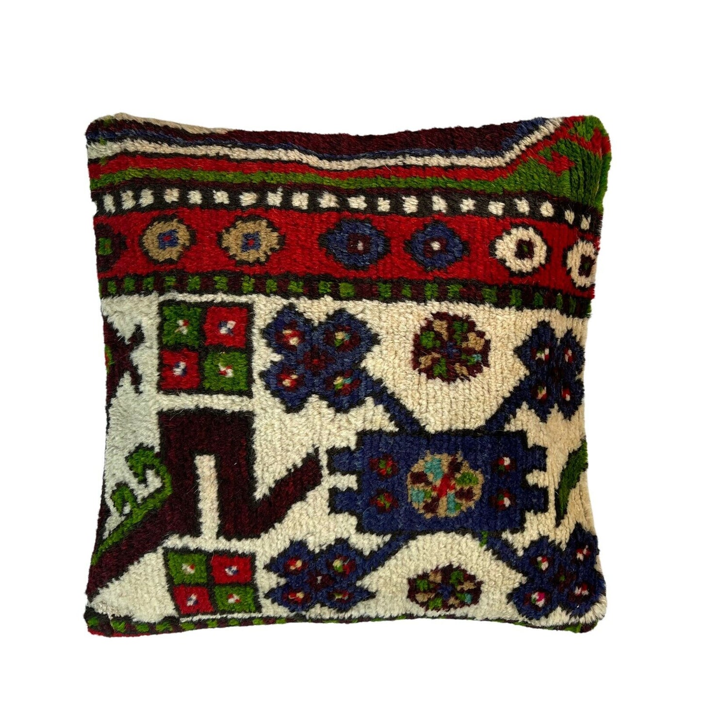 45 x 45 cm  , Vintage Turkish Cushion Cover ,  Vintage Handgemachte Kissenbezug