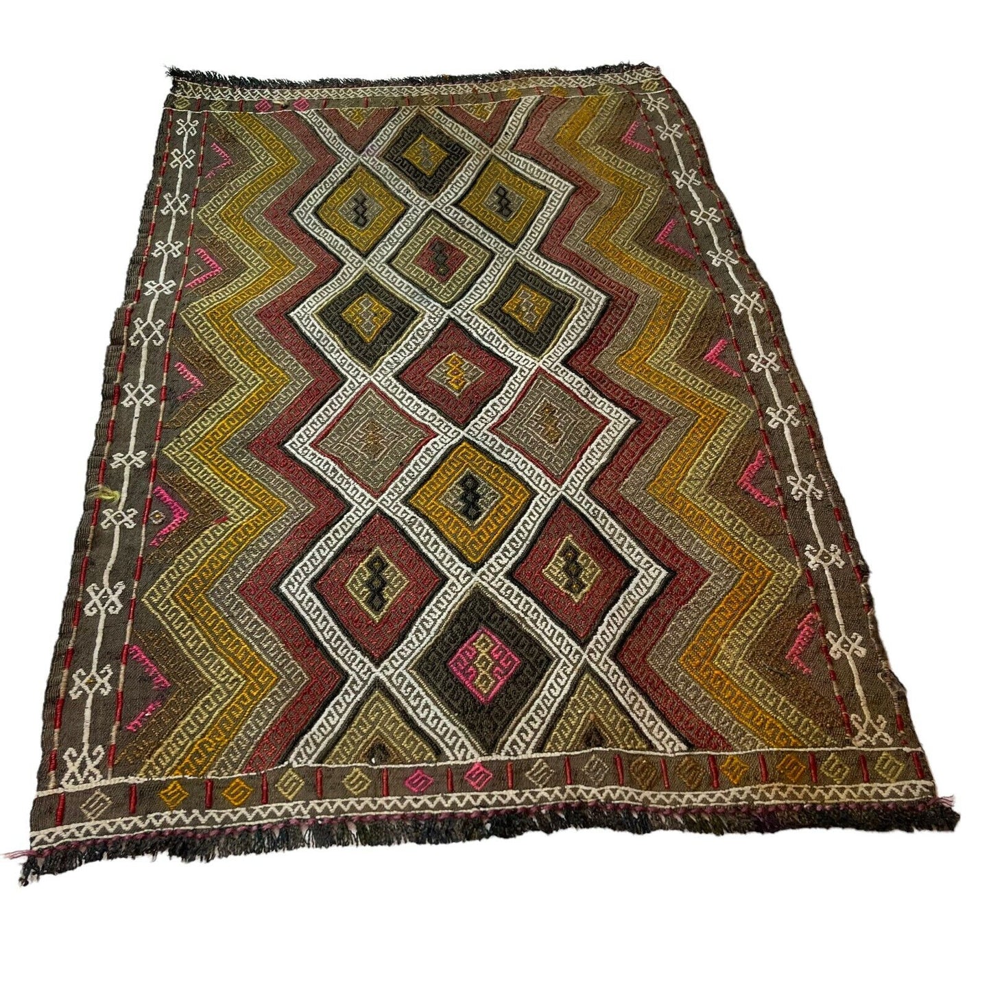 Traditionelle türkische Kelim Teppich, Vintage Turkish Kilim Rug 78X54 cm