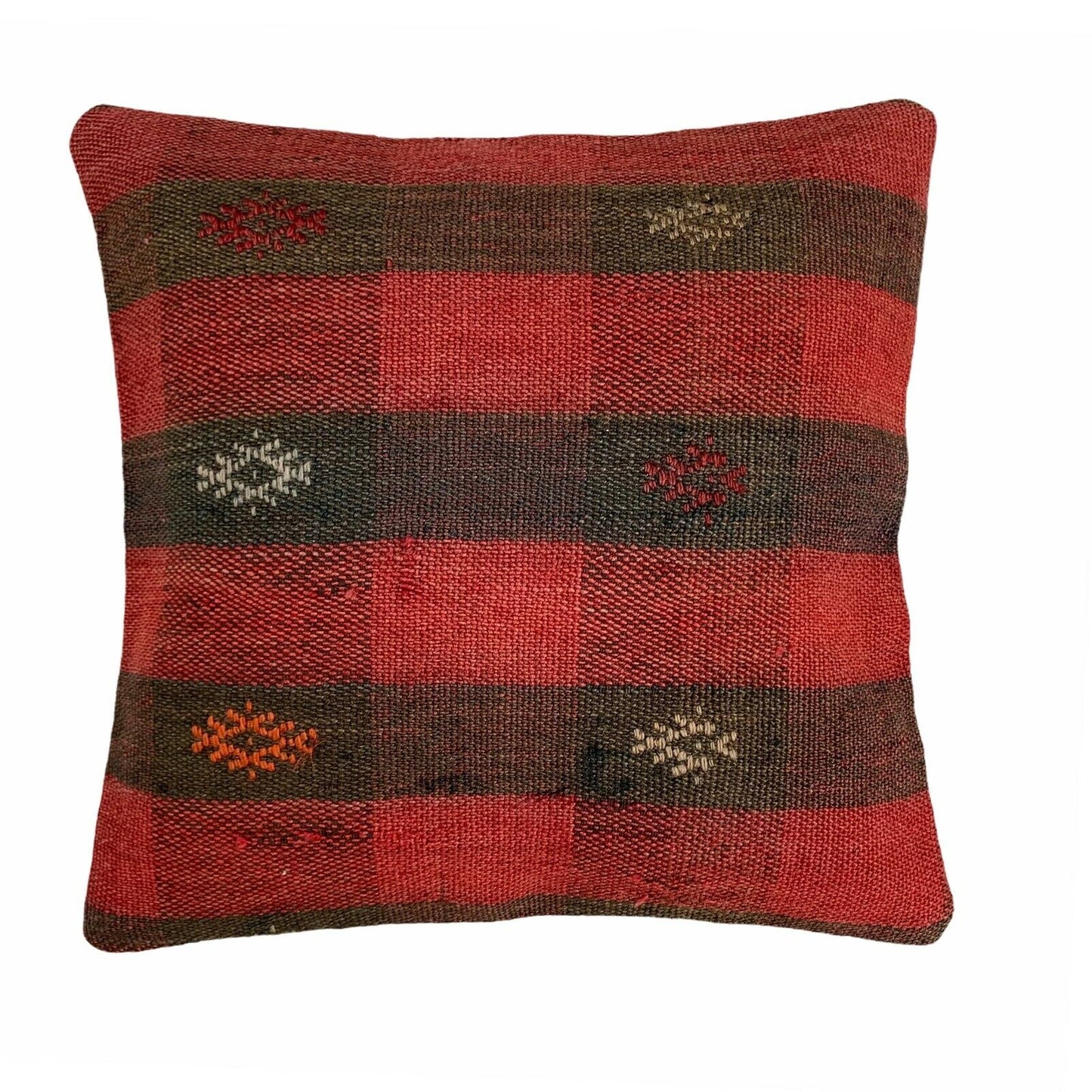 Einzigartige Kelim-Kissen,Turkish Kilim Pillow,16'×16'   Funda De Cojín Kilim