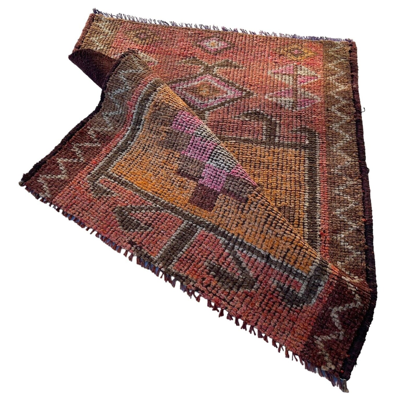 Traditional Turkish Kilim Rug,Vintage Kelim Teppich 110x95 Cm