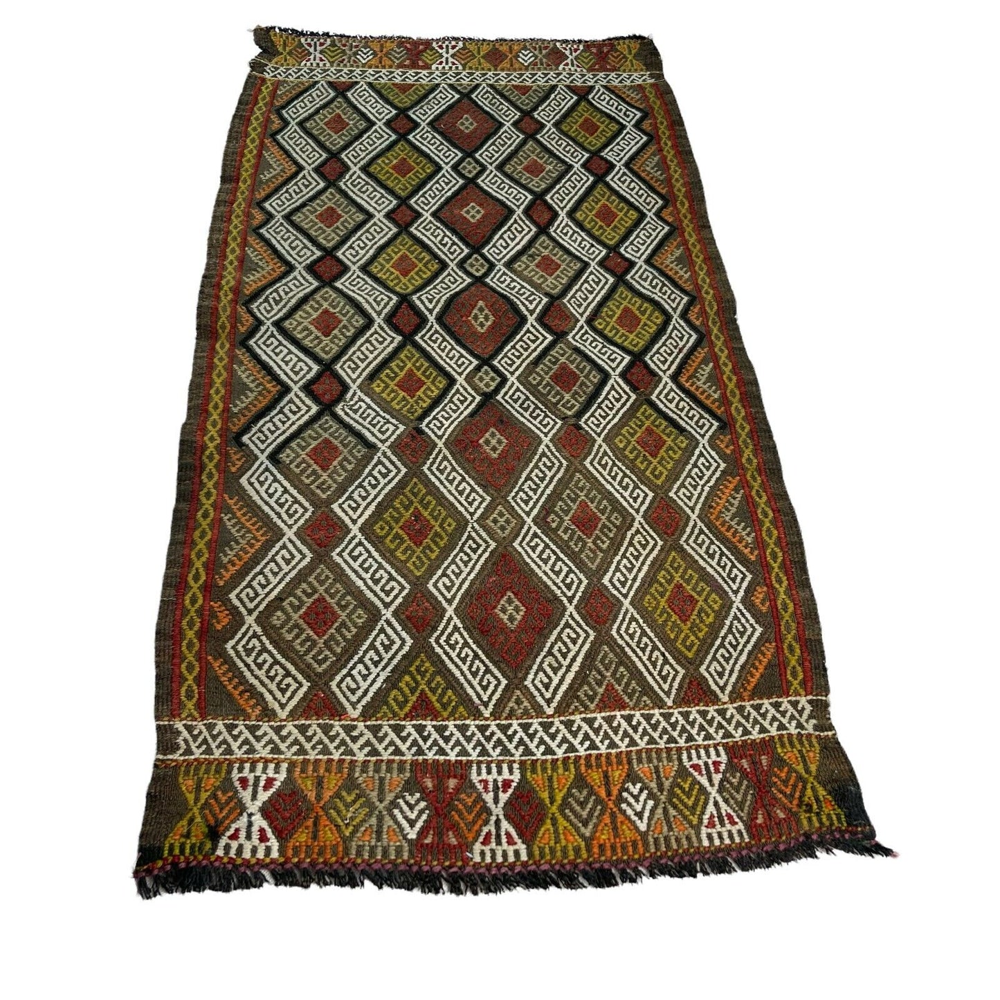 Traditionelle türkische Kelim Teppich, Vintage Turkish Kilim Rug  95 X 47 cm