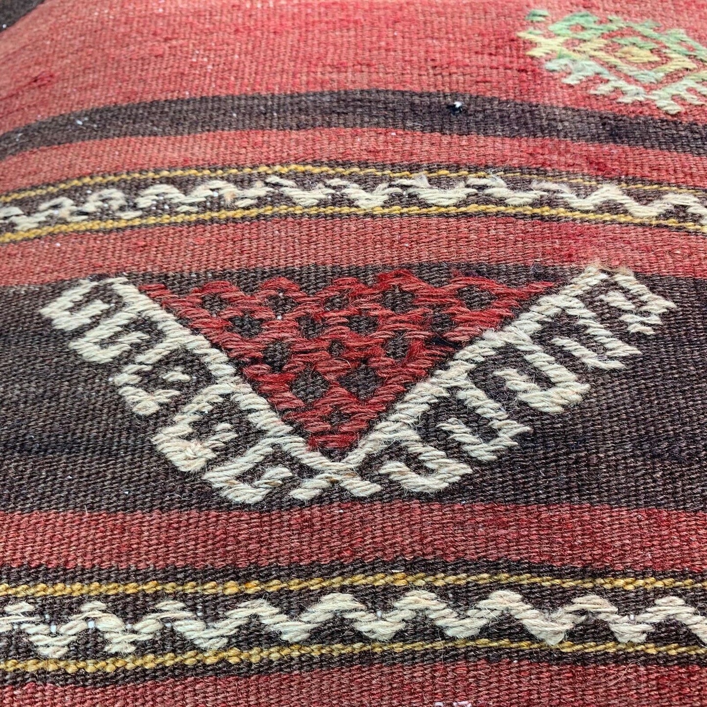 Einzigartige Kelim-Kissen,Turkish Kilim Pillow,16'×16'   Funda De Cojín Kilim