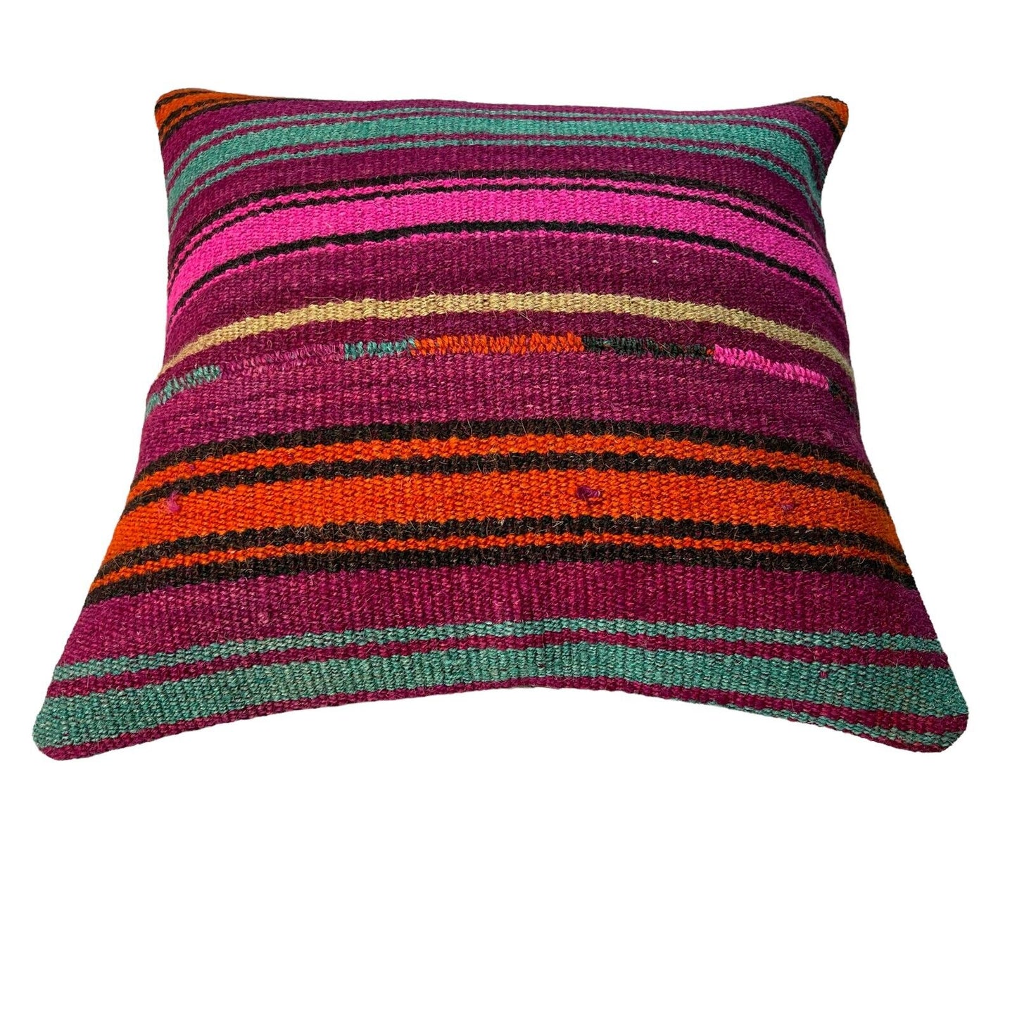 Einzigartige Kelim-Kissen,Turkish Kilim Pillow,16'×16'   Funda De Cojín Kilim