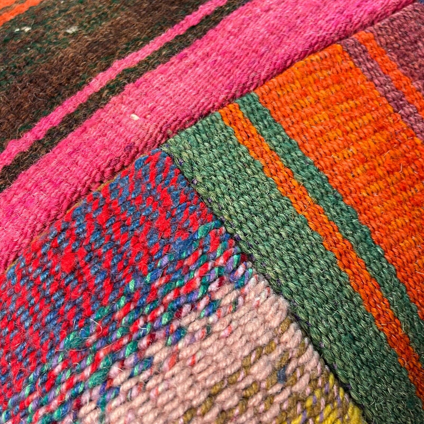 Einzigartige Kelim-Kissen,Turkish Kilim Pillow,16'×16'   Funda De Cojín Kilim