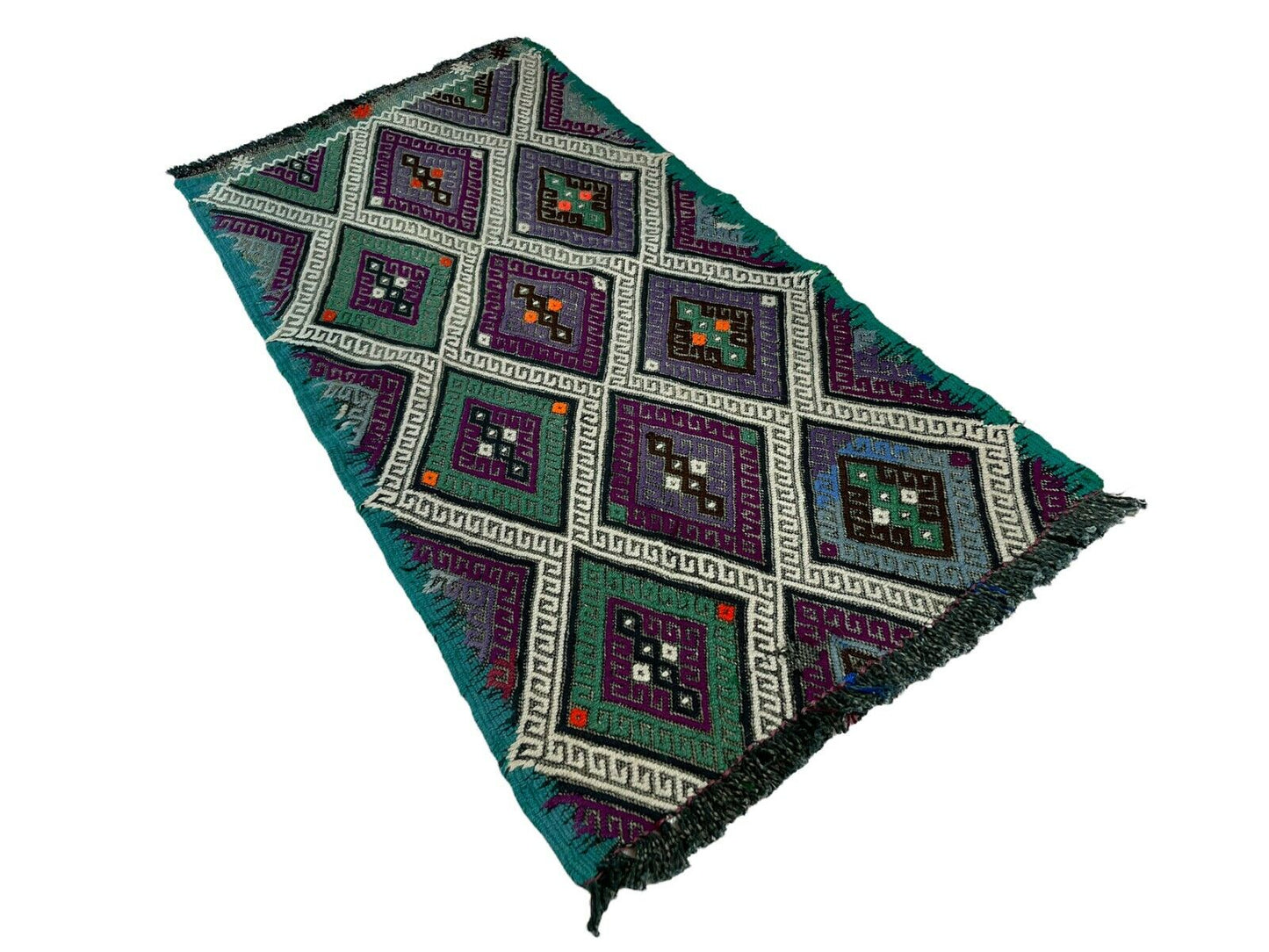 Traditionelle türkische Kelim Teppich, Vintage Turkish Kilim Rug 87x44 cm